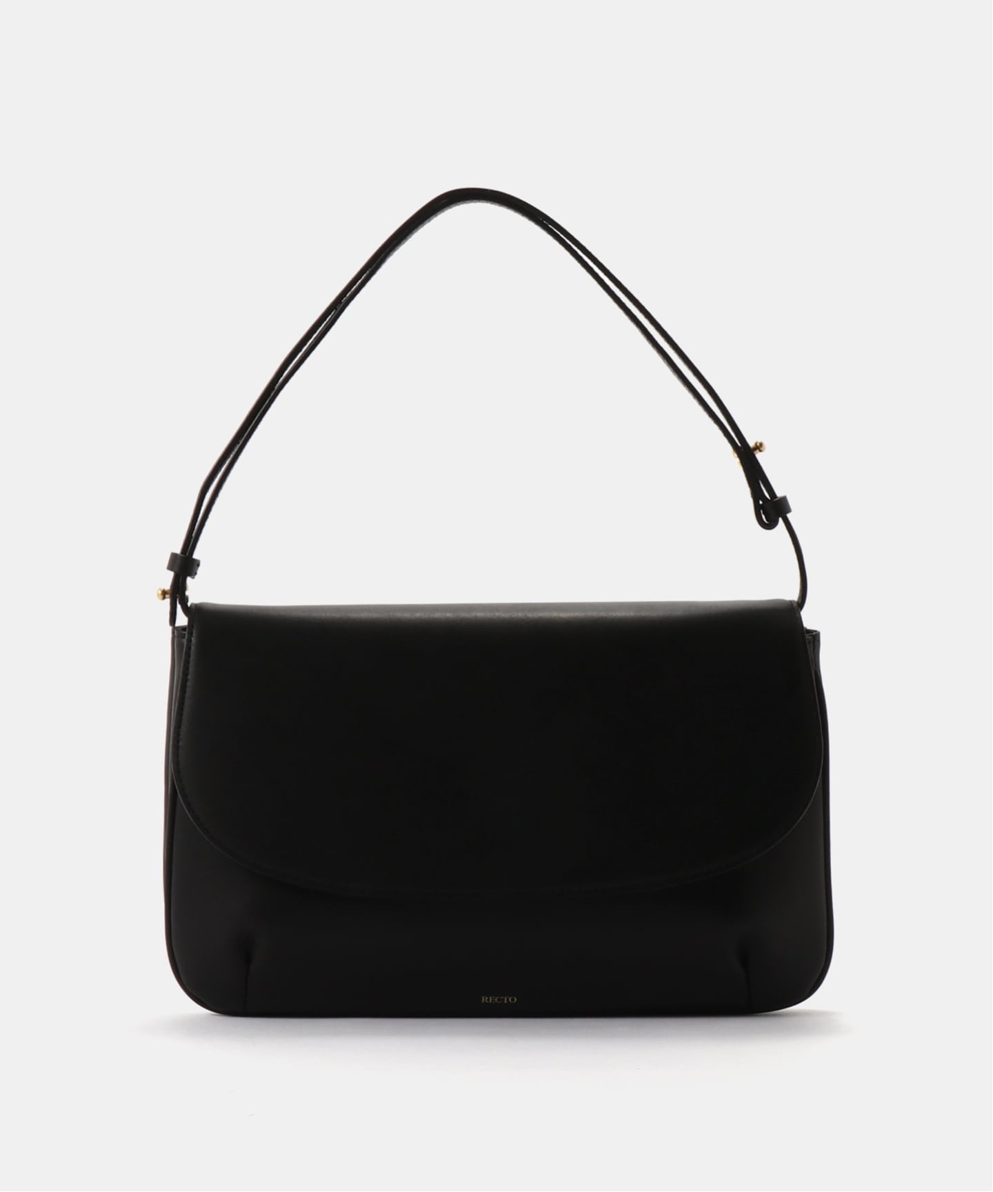 RECTO ENVELOPE BAG ブラック ハンドバッグ RECTO/レクト】VINTAGE FLAP MEDIUM BAG：バッグ（ハンドバッグ