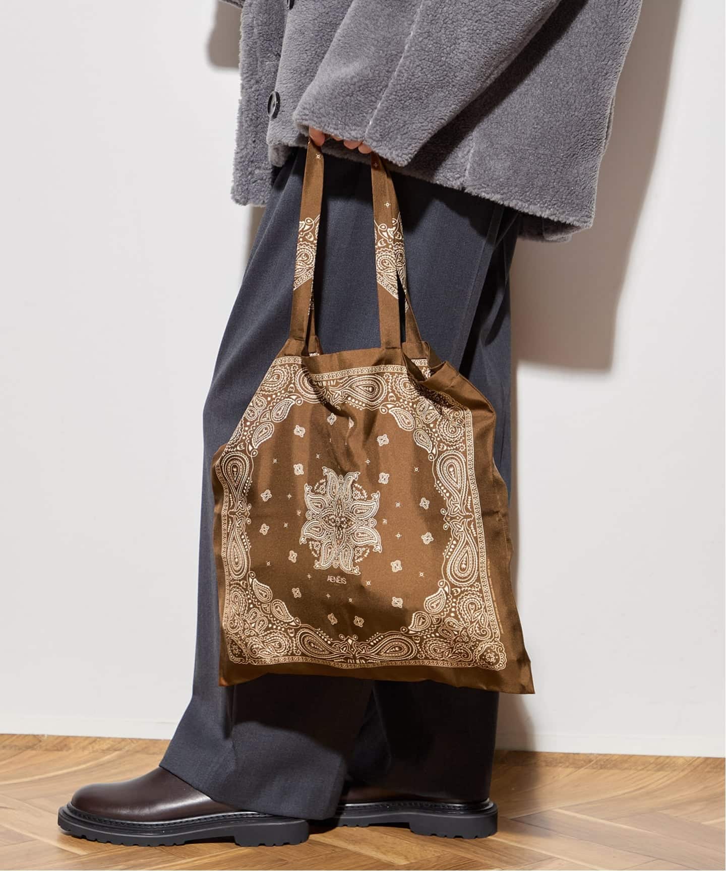 追加2》【AENEIS/エネス】 MINIMAL BANDANA SILK TOTE BAG：トート