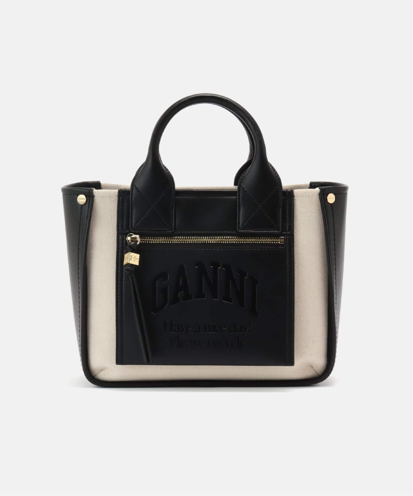 GANNI/ガニー】Small Pocket Tote Canvas：トートバッグ（トートバッグ