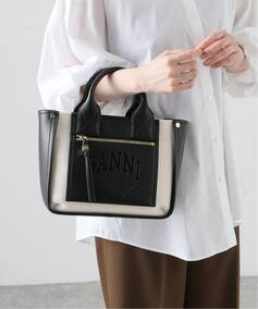 GANNI/ガニー】Small Pocket Tote Canvas：トートバッグ（トートバッグ 
