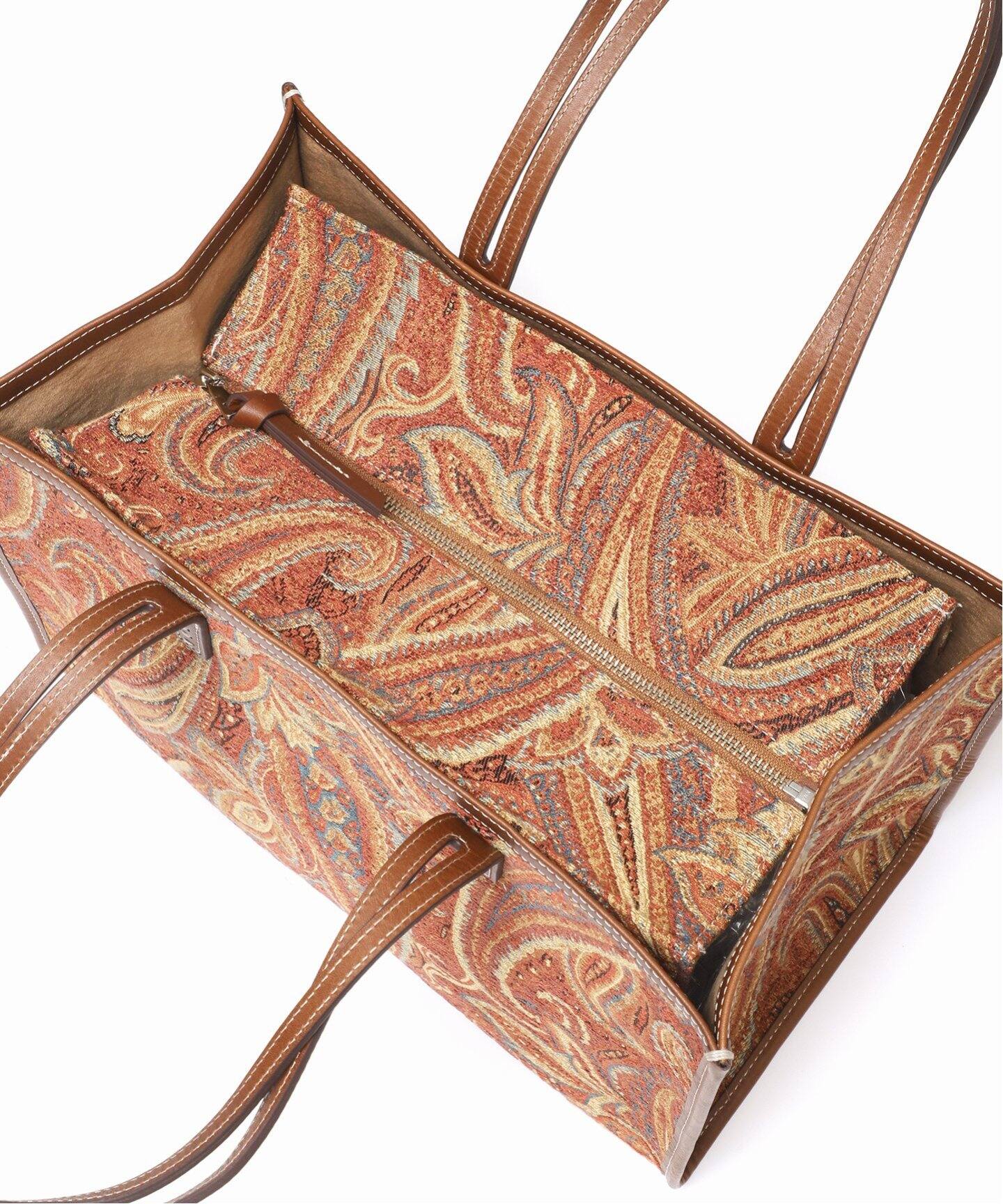 A VACATION/ア ヴァケーション】CLUB BAG ORANGE PAISLEY：トート 
