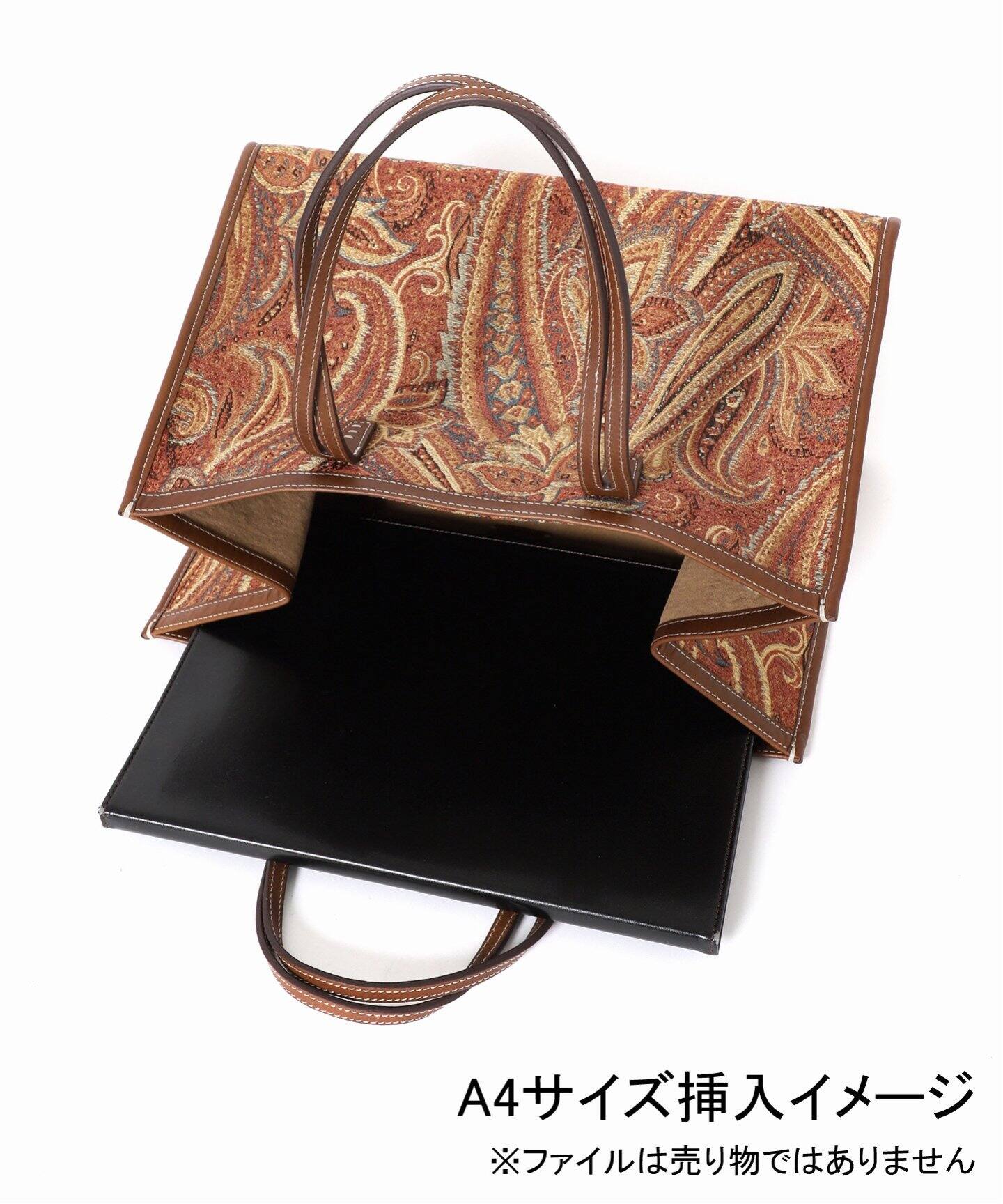 A VACATION/ア ヴァケーション】CLUB BAG ORANGE PAISLEY：トート 