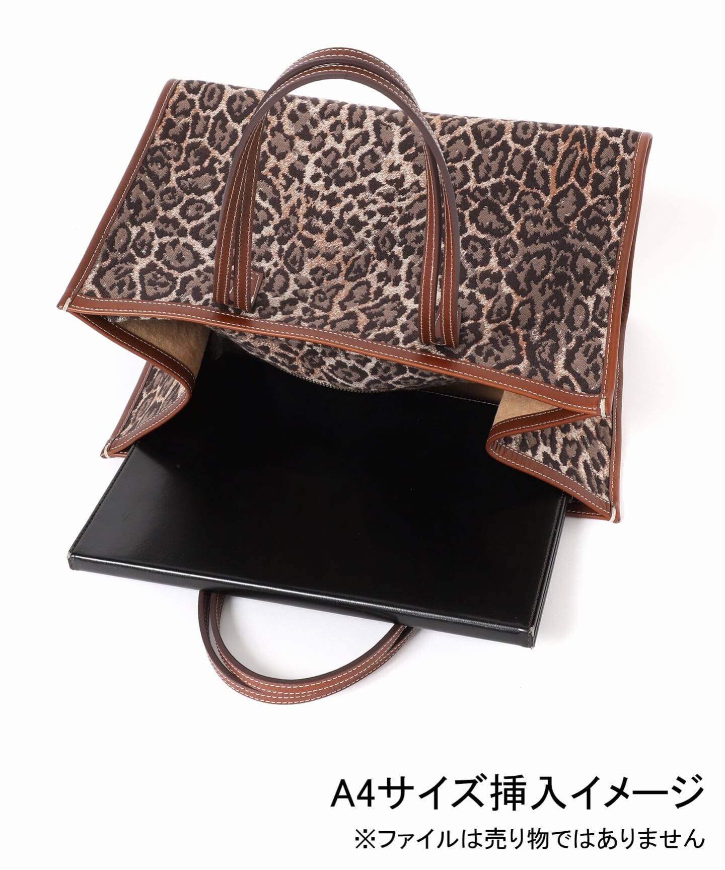 別注》【A VACATION】CLUB BAG L BROWN LEO：トートバッグ（トート