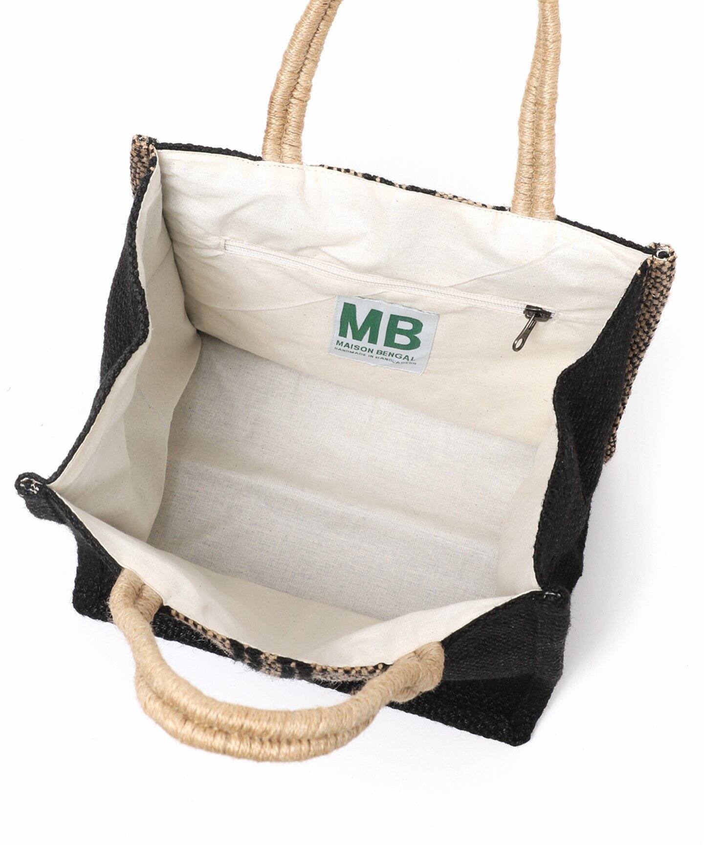 MAISON BENGAL/メゾン ベンガル】SMALL JUTE BOX TOTE：トートバッグ 