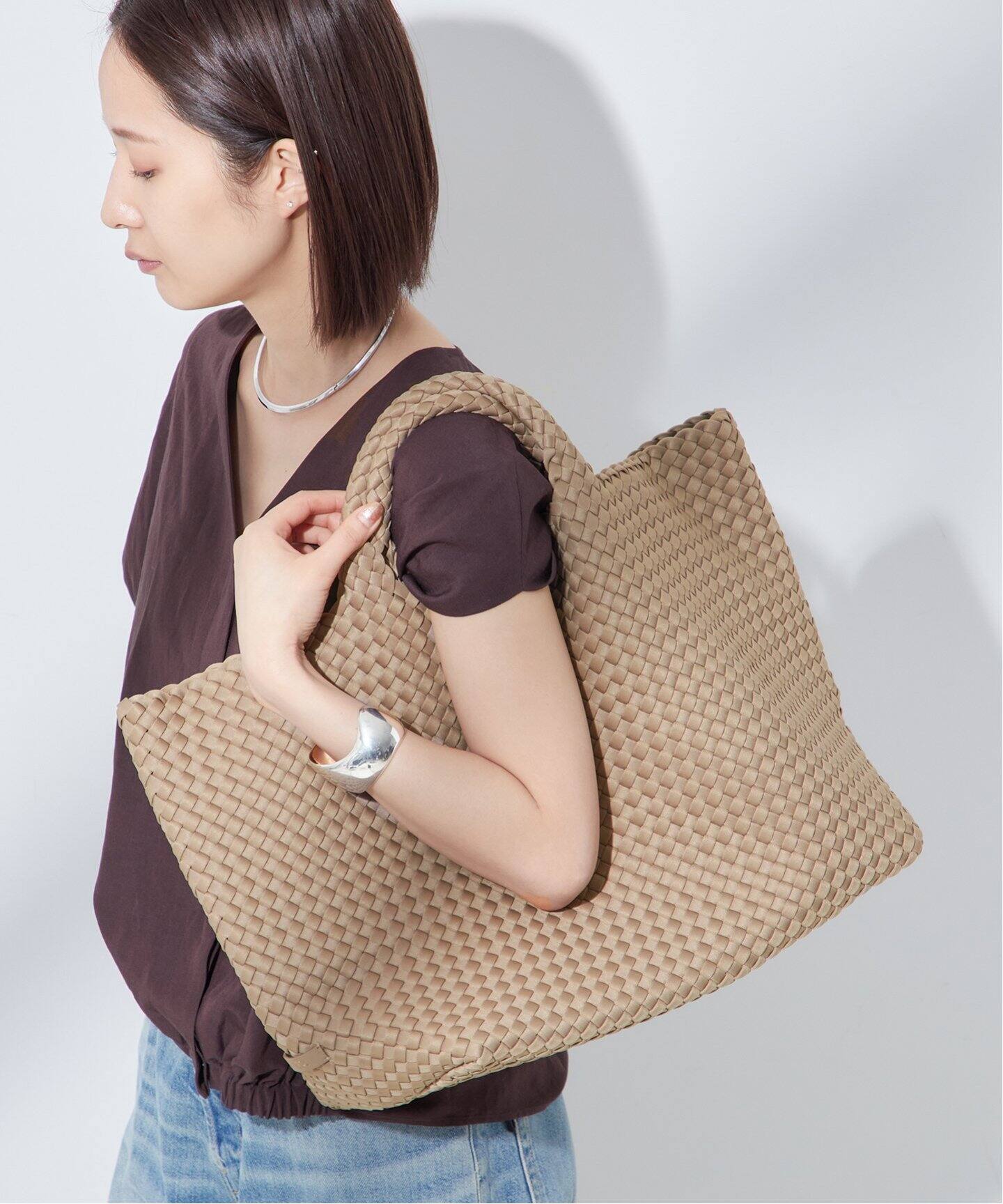 NAGHEDI/ナゲディ】ST BARTHES LARGE TOTE：トートバッグ（トート 