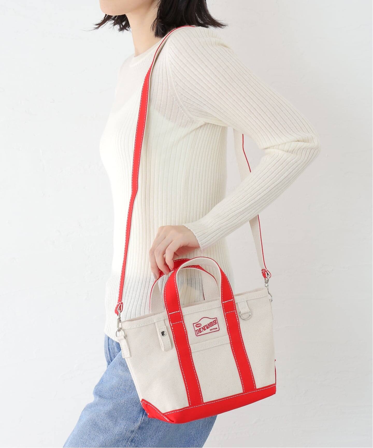 THE NEWHOUSE LEON TOTE レッド THE NEWHOUSE】 BABY LEON TOTE:トートバッグ（トートバッグ