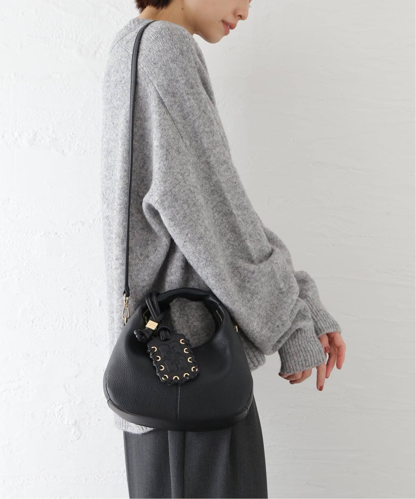 GANNI/ガニー】Hobo Mini Grained：ハンドバッグ（ハンドバッグ