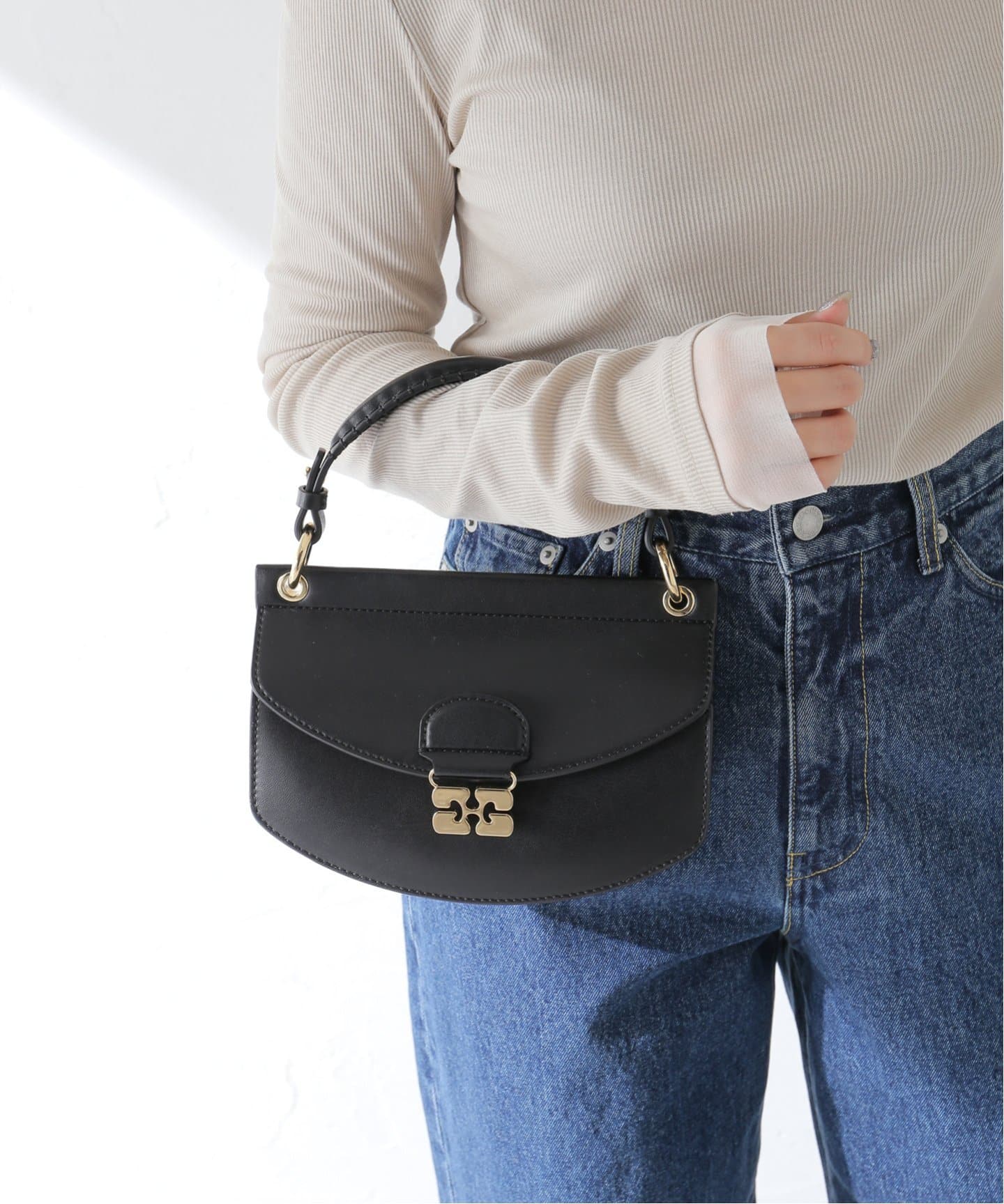 GANNI/ガニー】Apo-G Bag Mini Top Handle：ショルダーバッグ