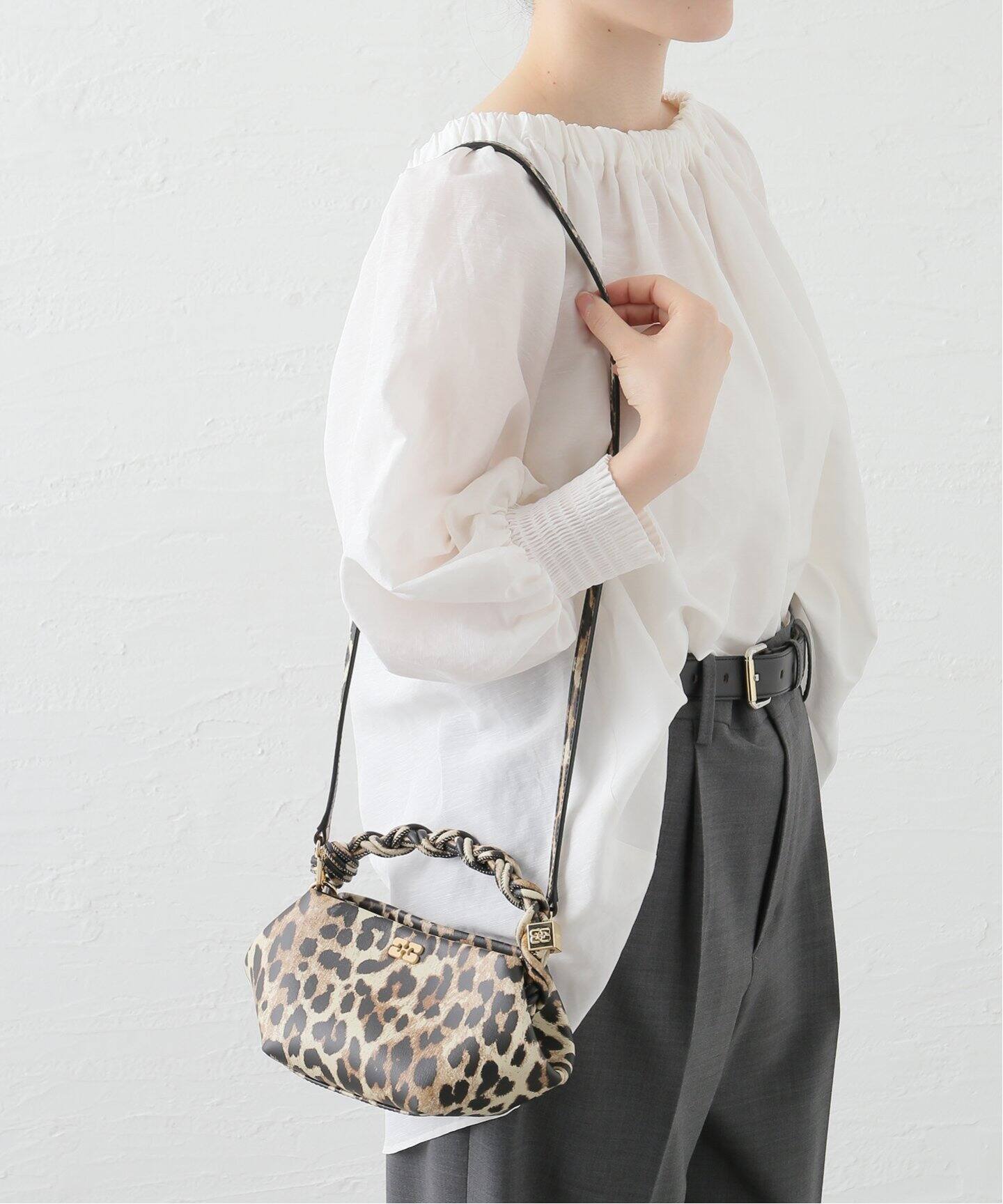【国内発送】GANNI Bou プリント バケットバッグ（関税送料込） ガニー GANNI BOU BUCKET BAG レディース バック ハンドバッグ