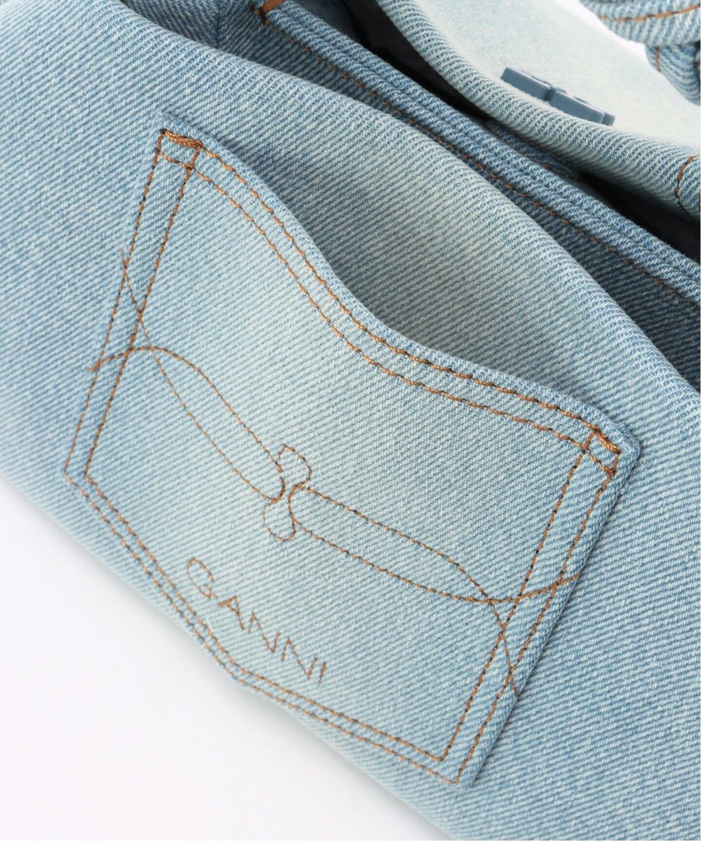 GANNI/ガニー】Bou Bag Small Washed Denim：ショルダーバッグ