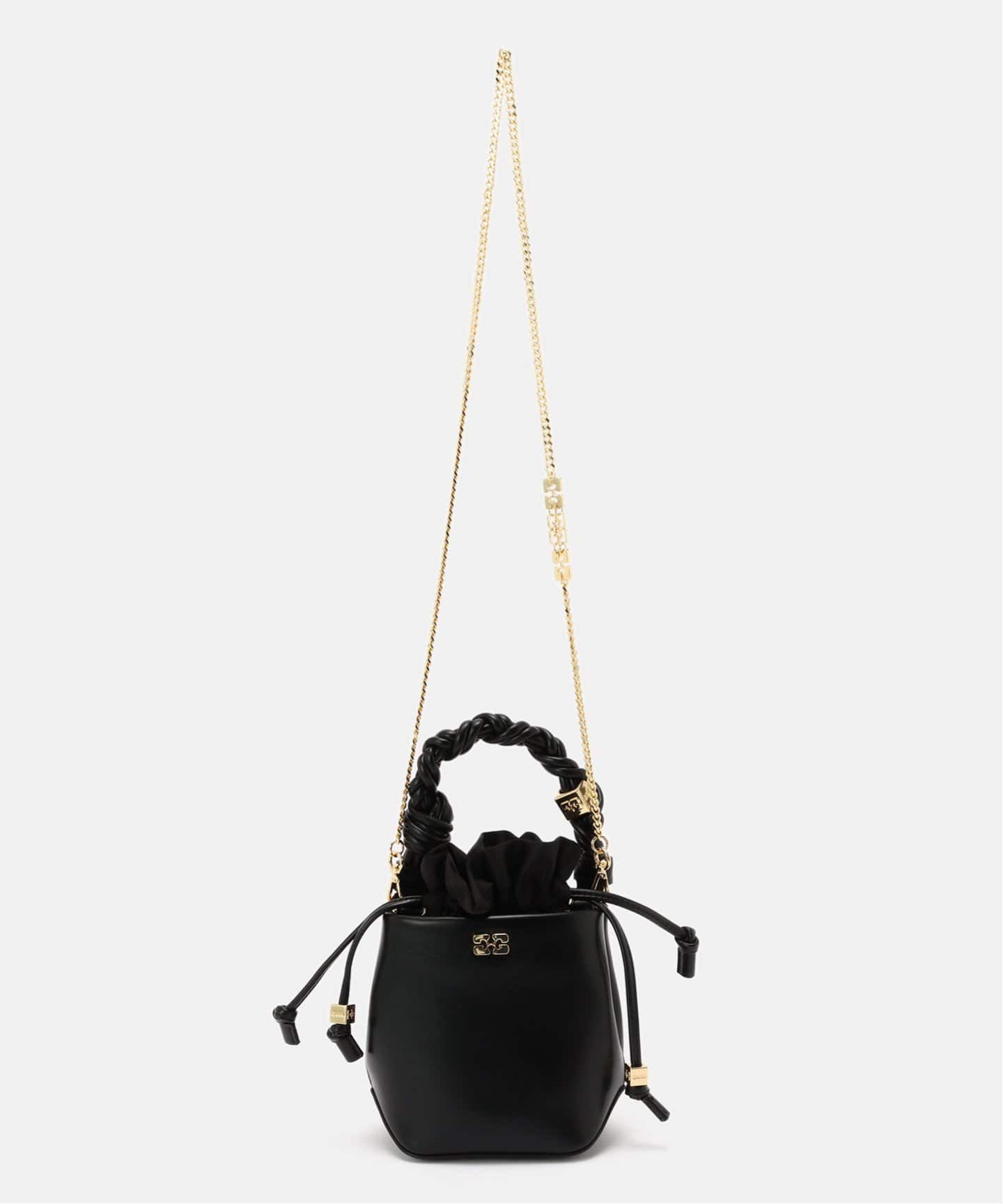 GANNI ガニー Bou Bucket Mini Crinckle ショルダーバッグ GANNI/ガニー】Bou Bucket Mini Crinckle Oleatex：ショルダー
