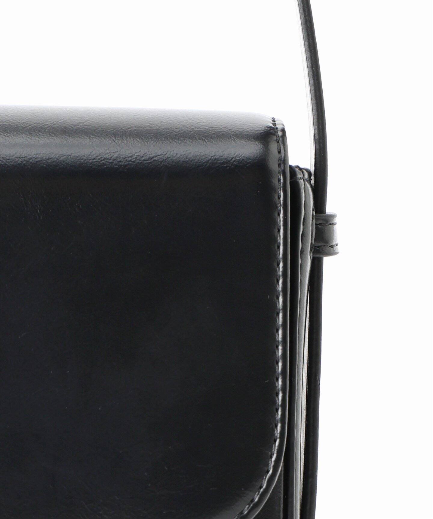 STAND OIL ブラックレザーショルダーバッグ STAND OIL ショルダーバッグ OIL/スタンドオイル SQUARE LOW BAG