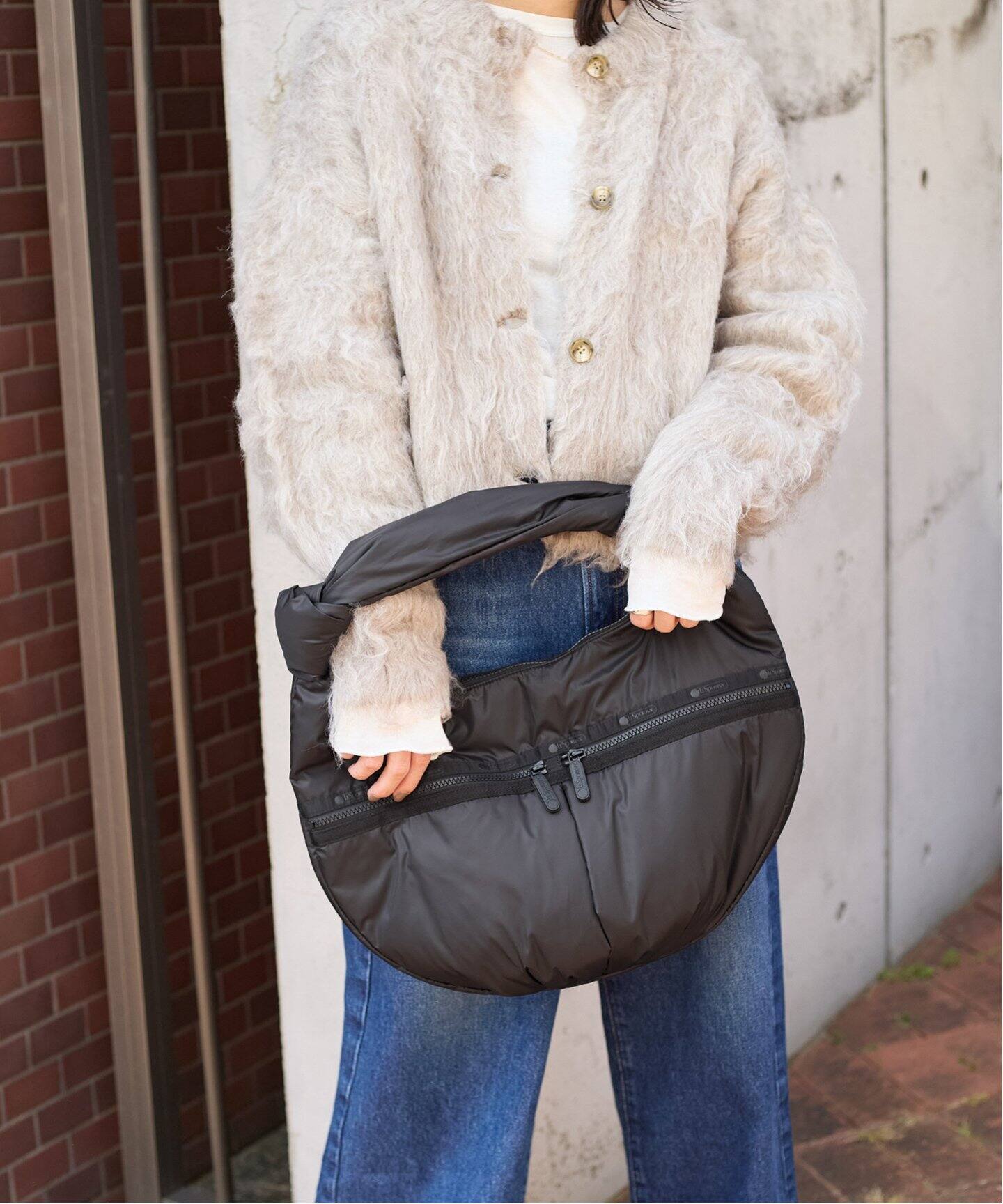 別注【LeSportsac×JOURNAL STANDARD】Ex sheen zip hobo（トートバッグ 
