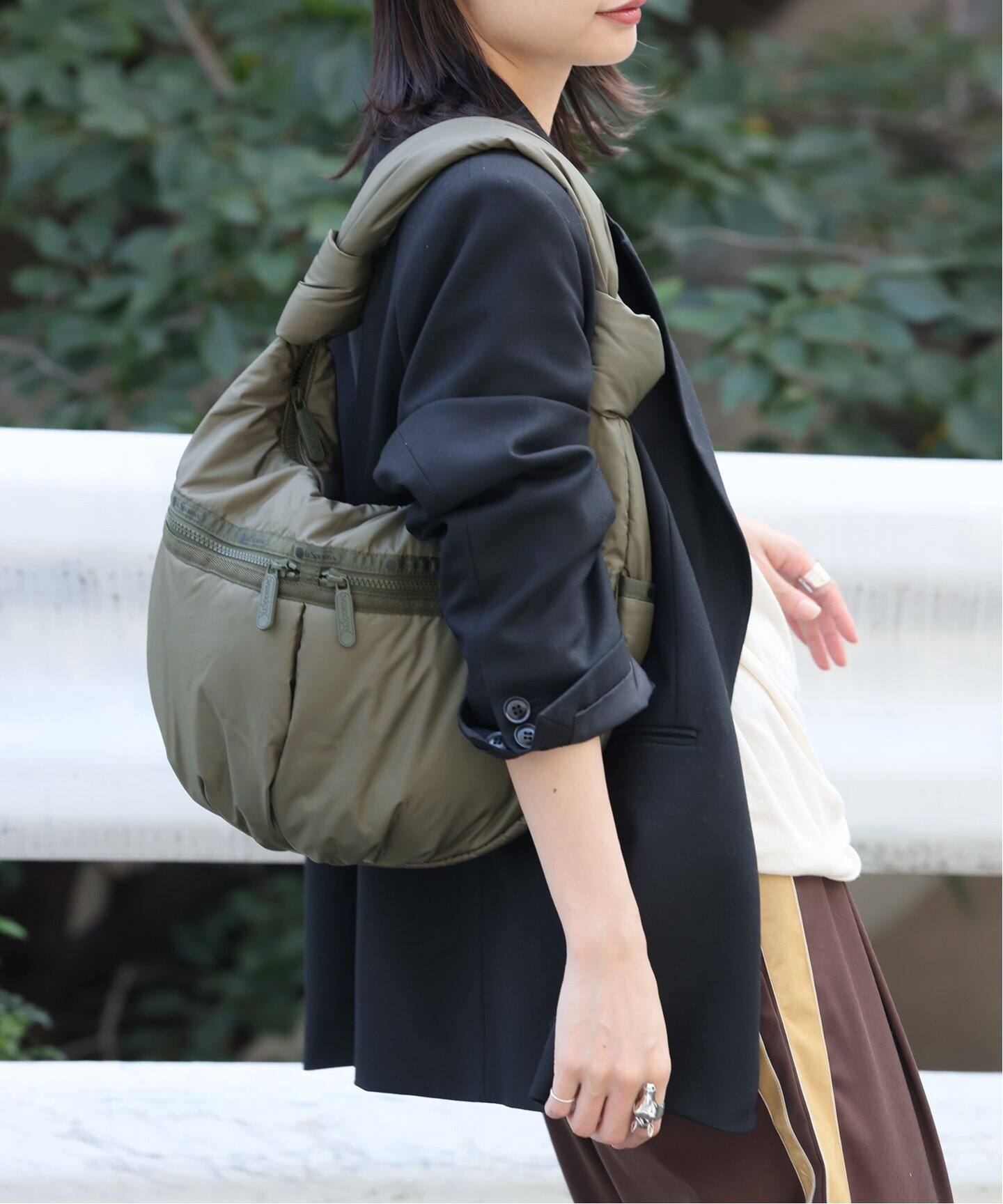 別注【LeSportsac×JOURNAL STANDARD】Ex sheen zip hobo（トートバッグ 