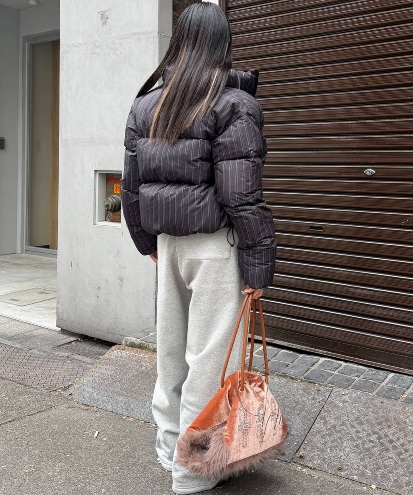 SCULPTOR/スカルプター】 Fluffy Slouch Velvet Bag SC25A509（トート