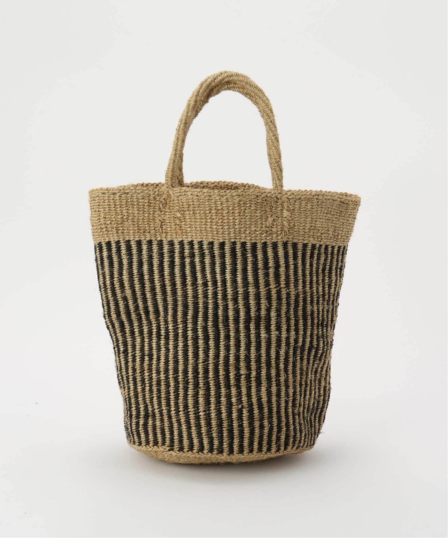 新品ジャーナルスタンダードラックス リネンキャンバストートバッグカーキ SOIL】 STRIPE SISAL BAG（かごバッグ）｜journal standard luxe