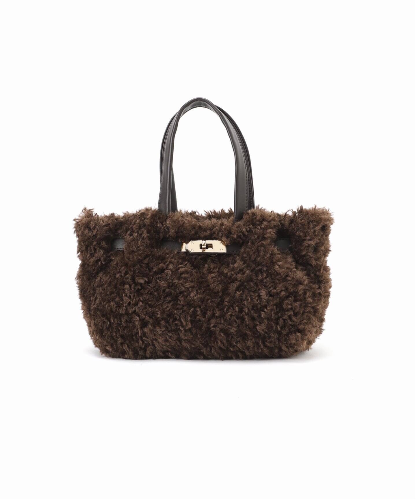 VELETTO/ヴェレット】 カーリーファーハンドBAG（ハンドバッグ