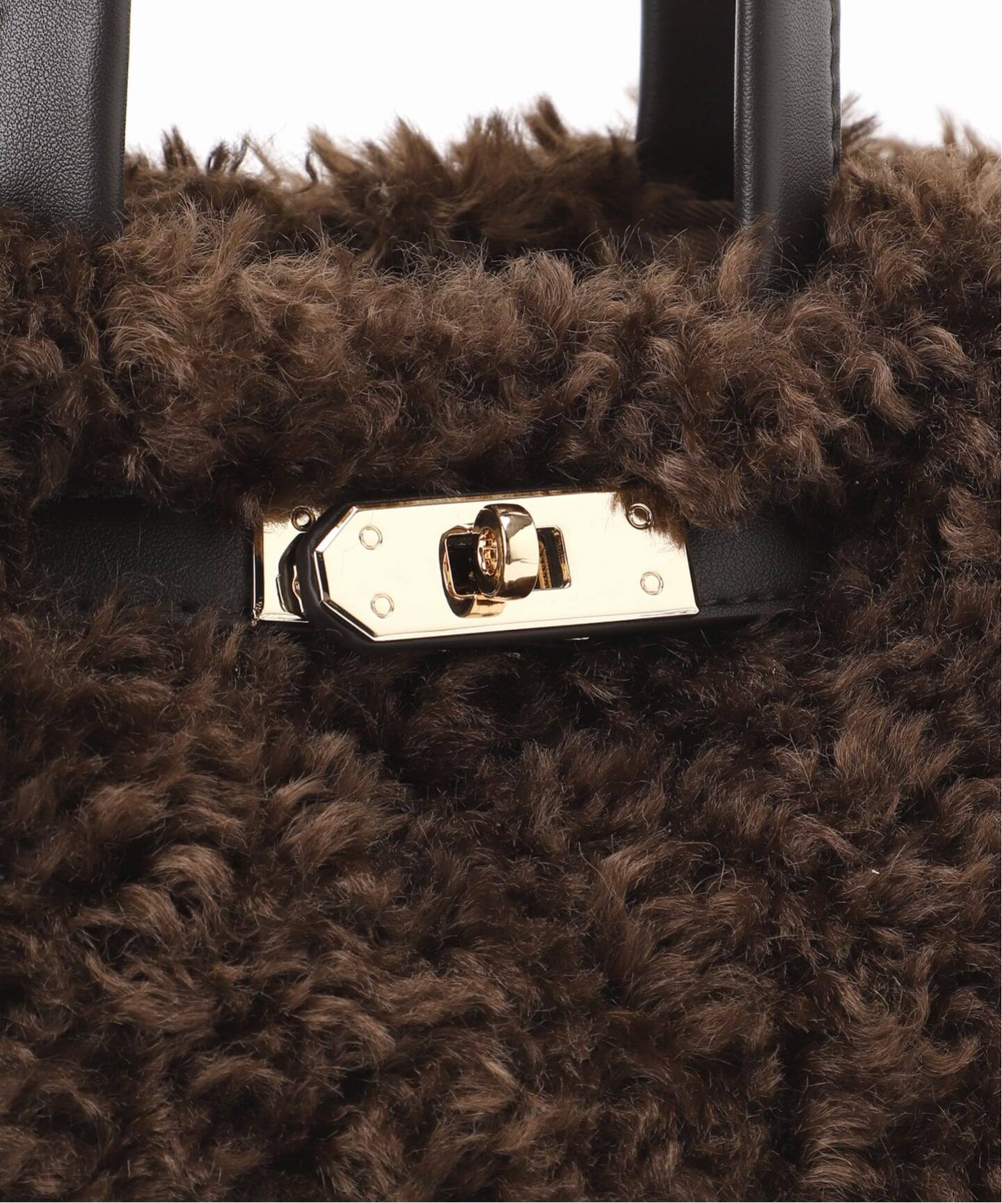 VELETTO/ヴェレット】 カーリーファーハンドBAG（ハンドバッグ