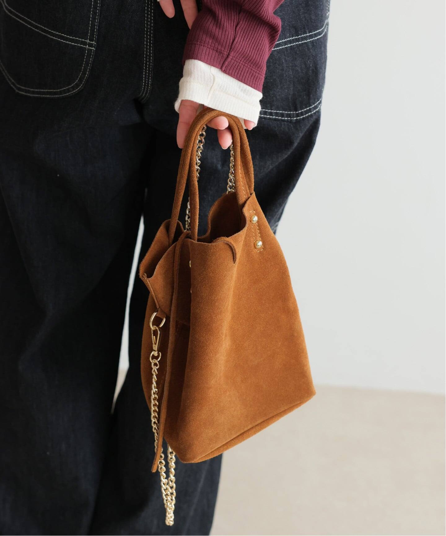 AULENTTI/オウレンティ】チェーンストラップ スウェード TOTEBAG
