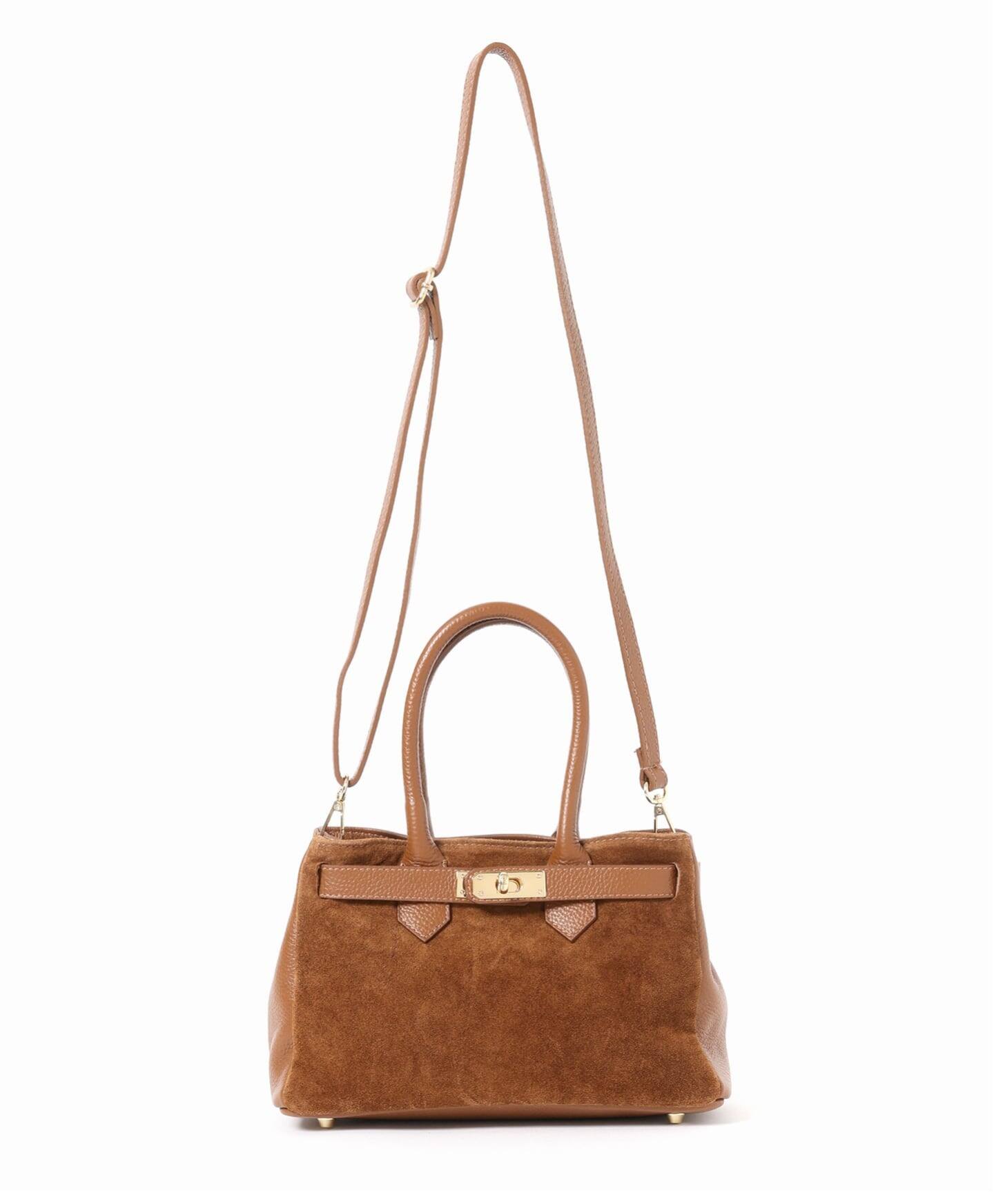 AULENTTI/オウレンティ】サイドスウェードボストンバッグ（ボストン