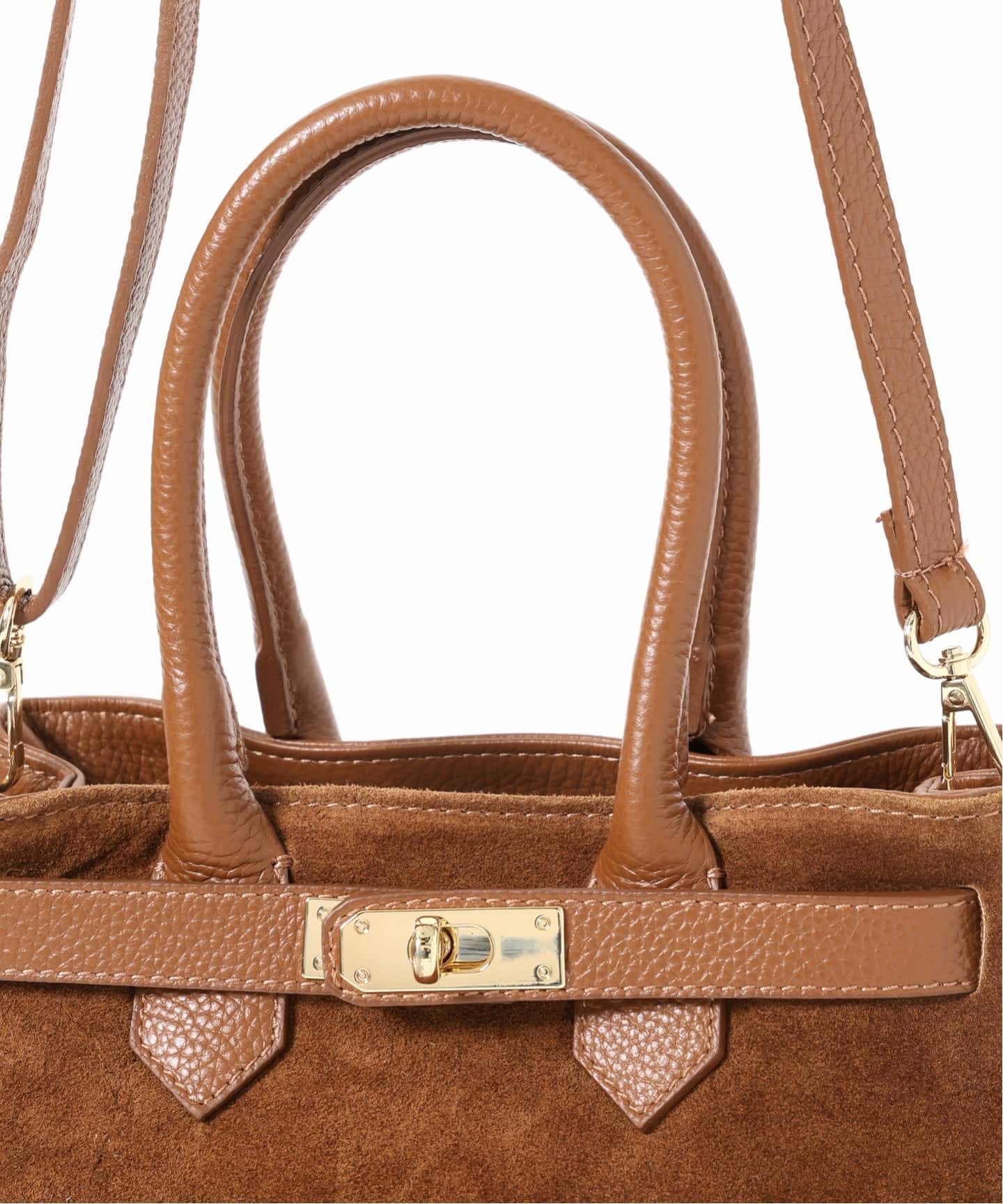 AULENTTI/オウレンティ】サイドスウェードボストンバッグ（ボストン