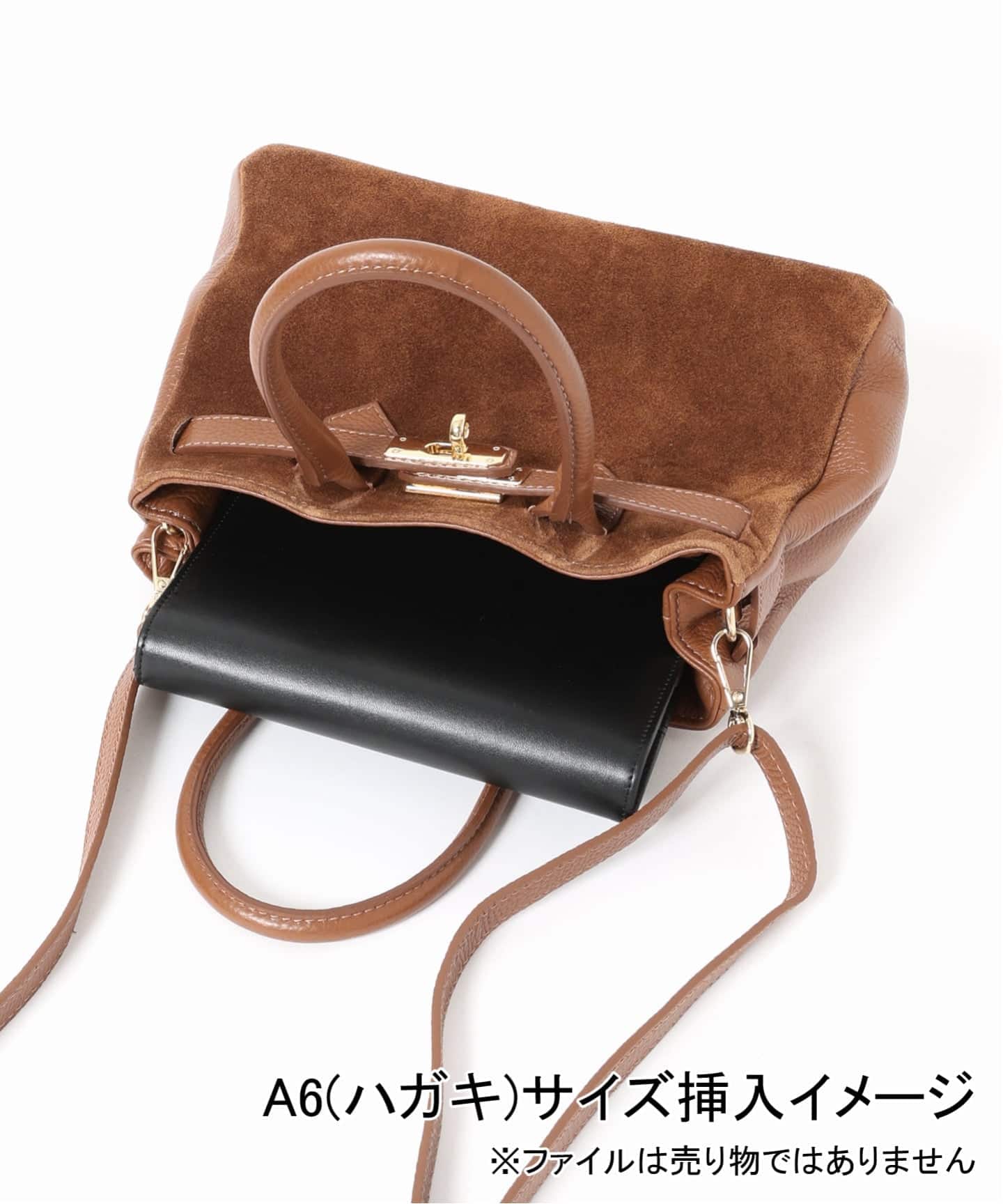 AULENTTI/オウレンティ】サイドスウェードボストンバッグ（ボストン