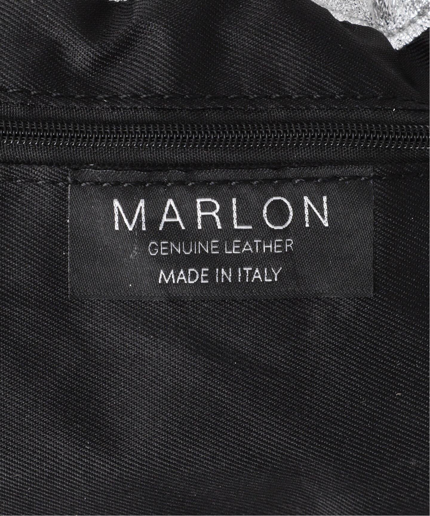 MARLON FIRENZE/マルロン】ギャザーショルダーBAGシルバー