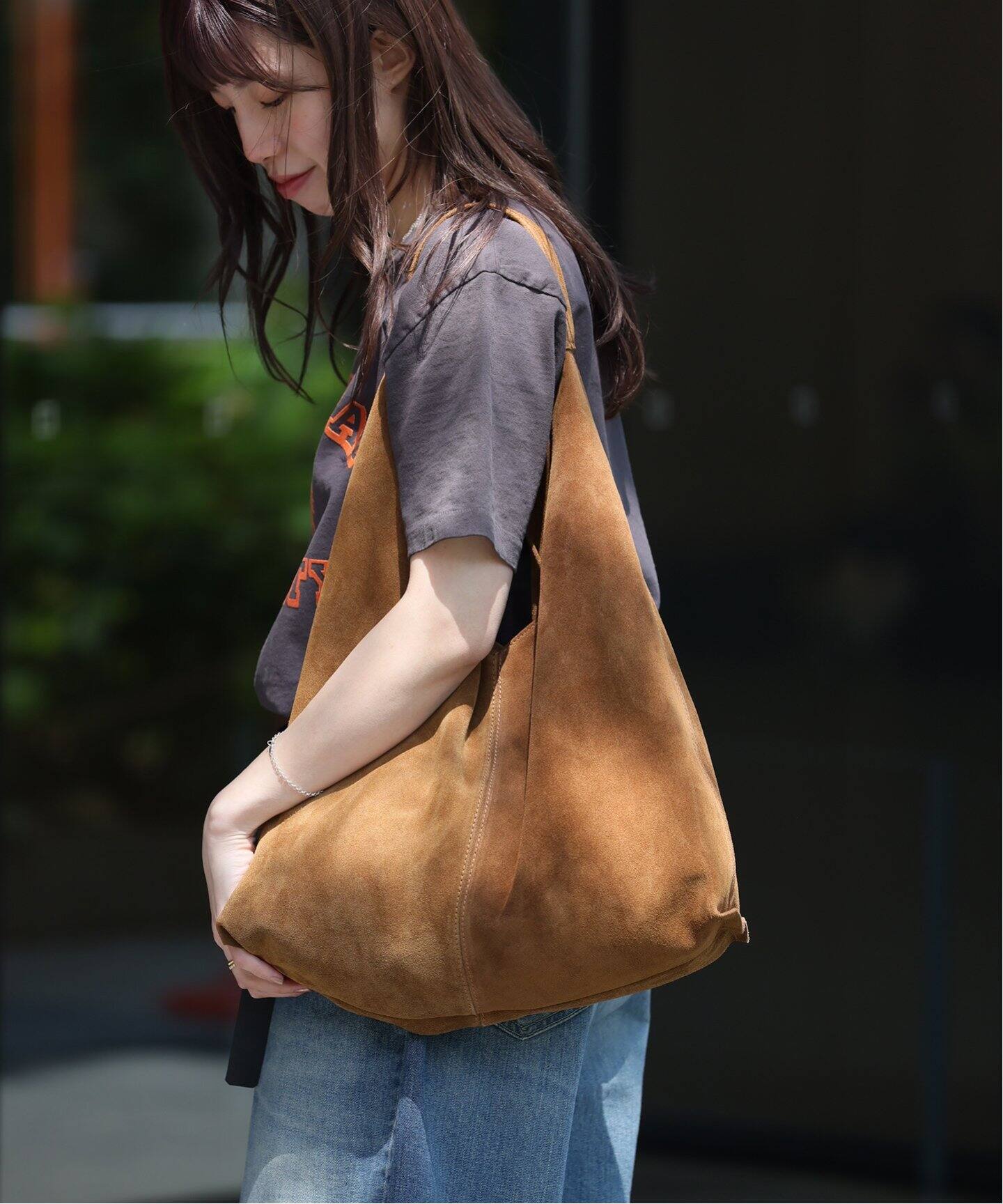 WEB限定追加》別注【AULENTTI/オウレンティ】スウェードトートバッグ