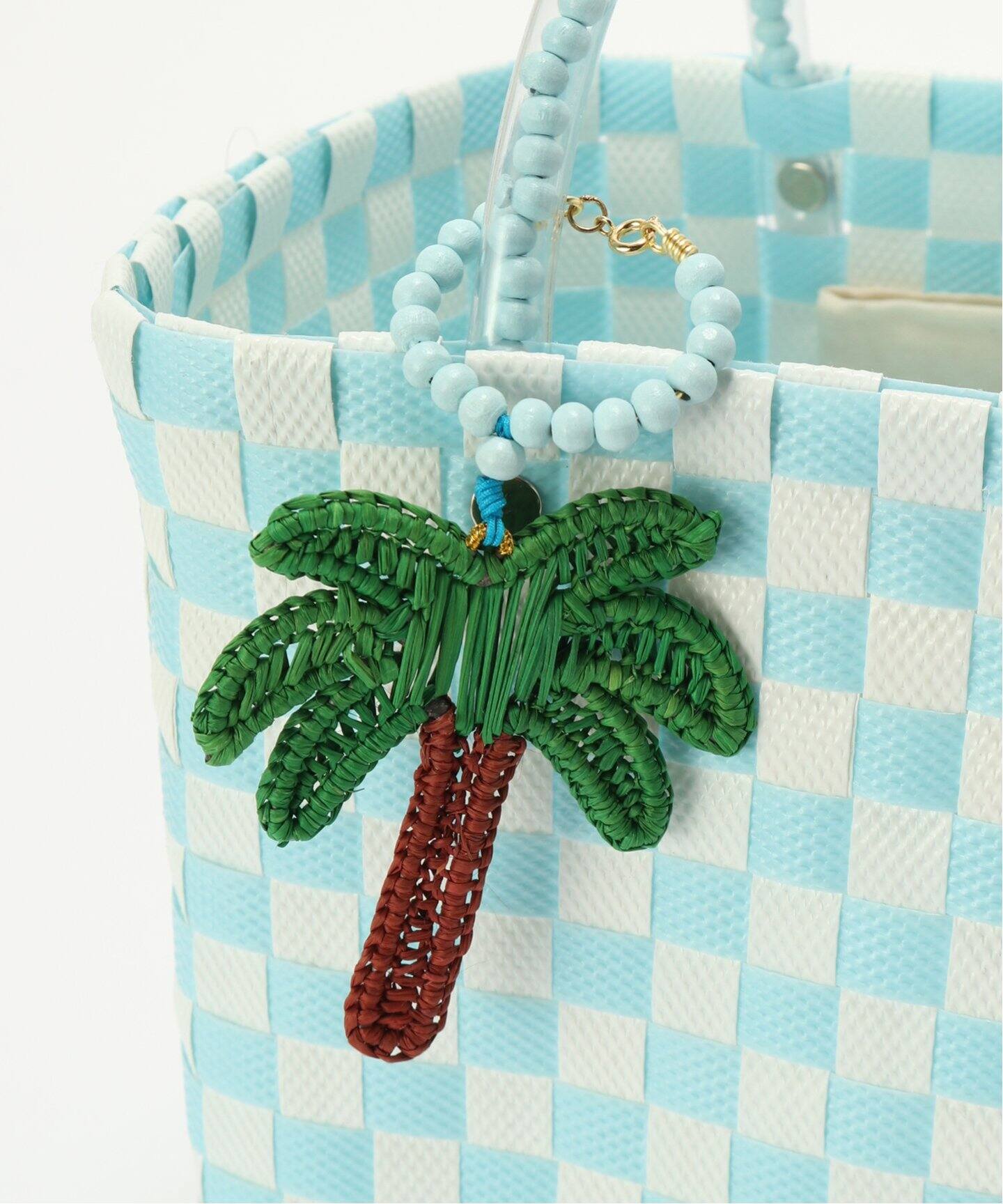 未使用保管品 タグ付　メルセデスサラザール　カゴバッグ　チャーム付き　値下げ MERCEDES SALAZAR/メルセデス サラザール】 MINI BAG+CHARM：バッグ