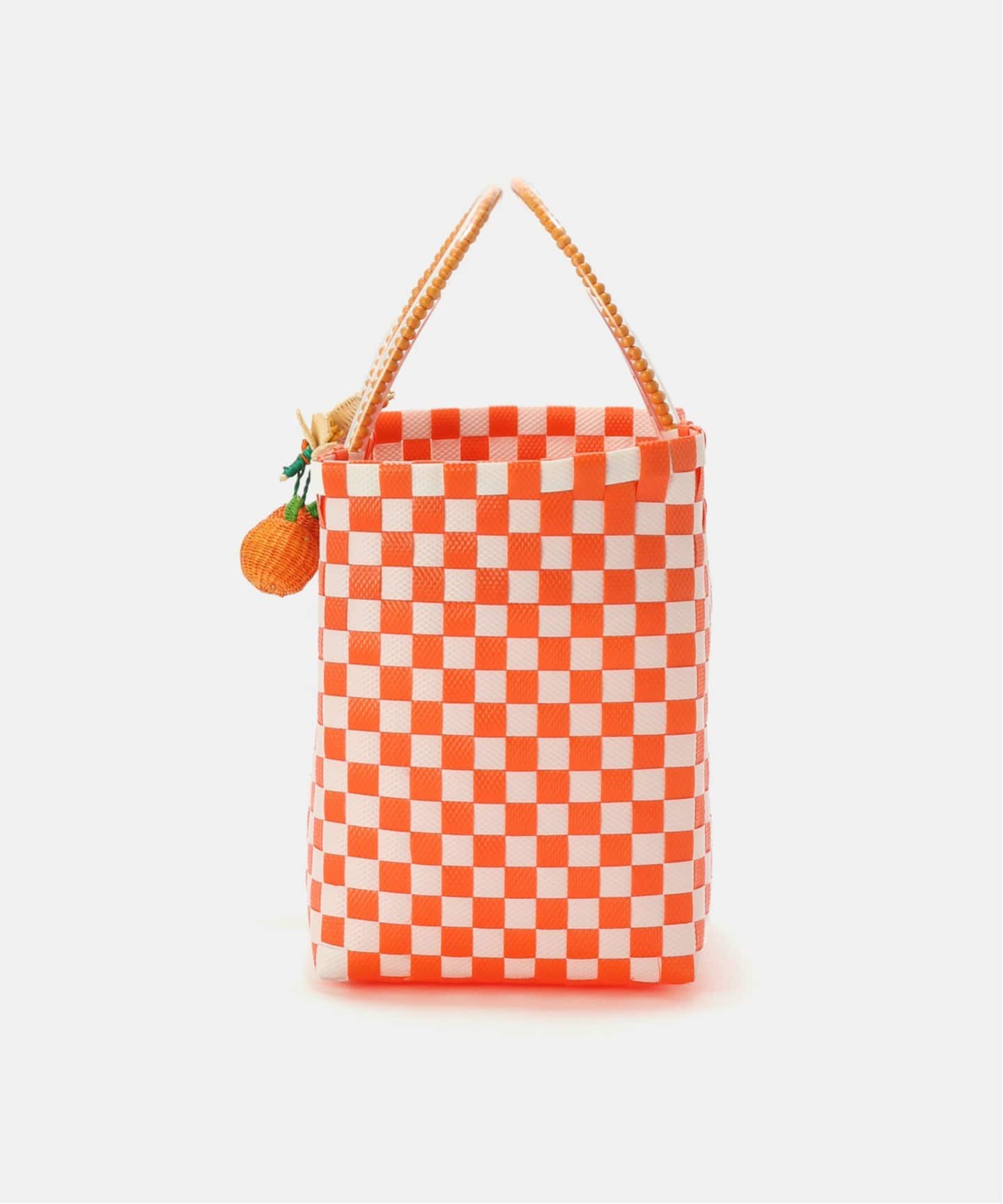 未使用保管品 タグ付　メルセデスサラザール　カゴバッグ　チャーム付き　値下げ MERCEDES SALAZAR/メルセデス サラザール】 MINI BAG+CHARM：バッグ