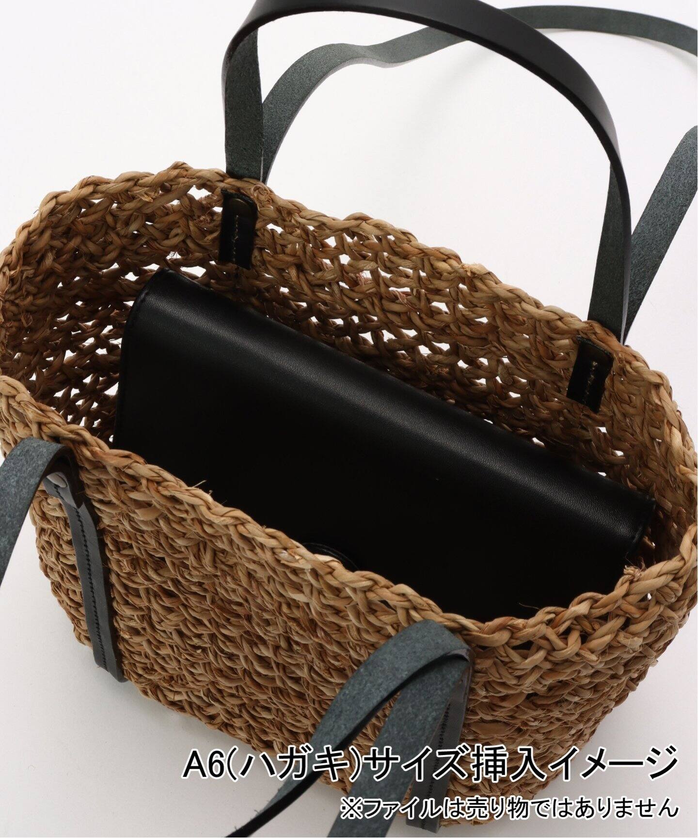 BAGMATI/バグマティ】レザーハンドルカゴTOTE（トートバッグ 