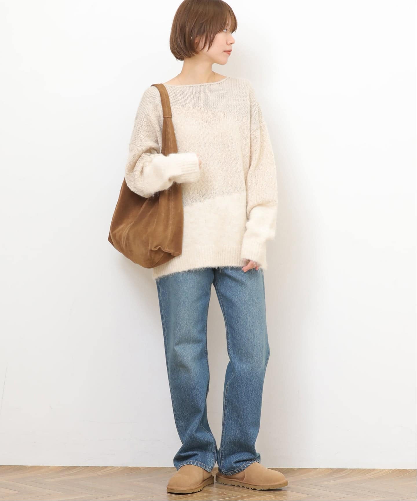 WEB限定追加》別注【AULENTTI/オウレンティ】スウェードトートバッグ