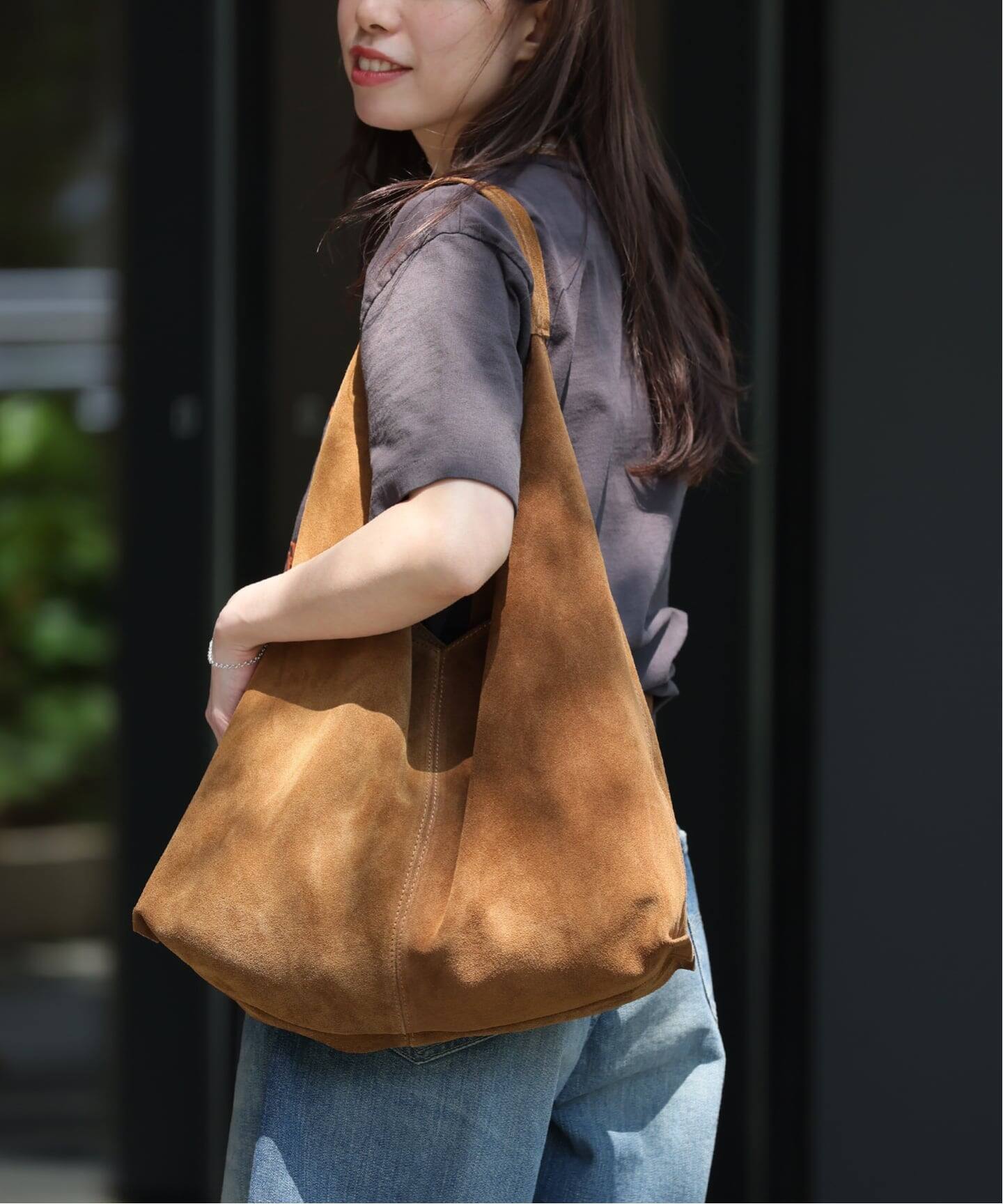 WEB限定追加》別注【AULENTTI/オウレンティ】スウェードトートバッグ 