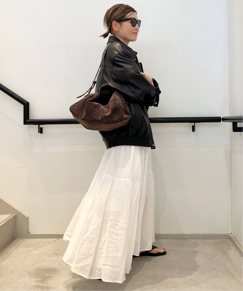 ELLEME/エレメ】Trousse Large Suede Browny（ボストンバッグ 