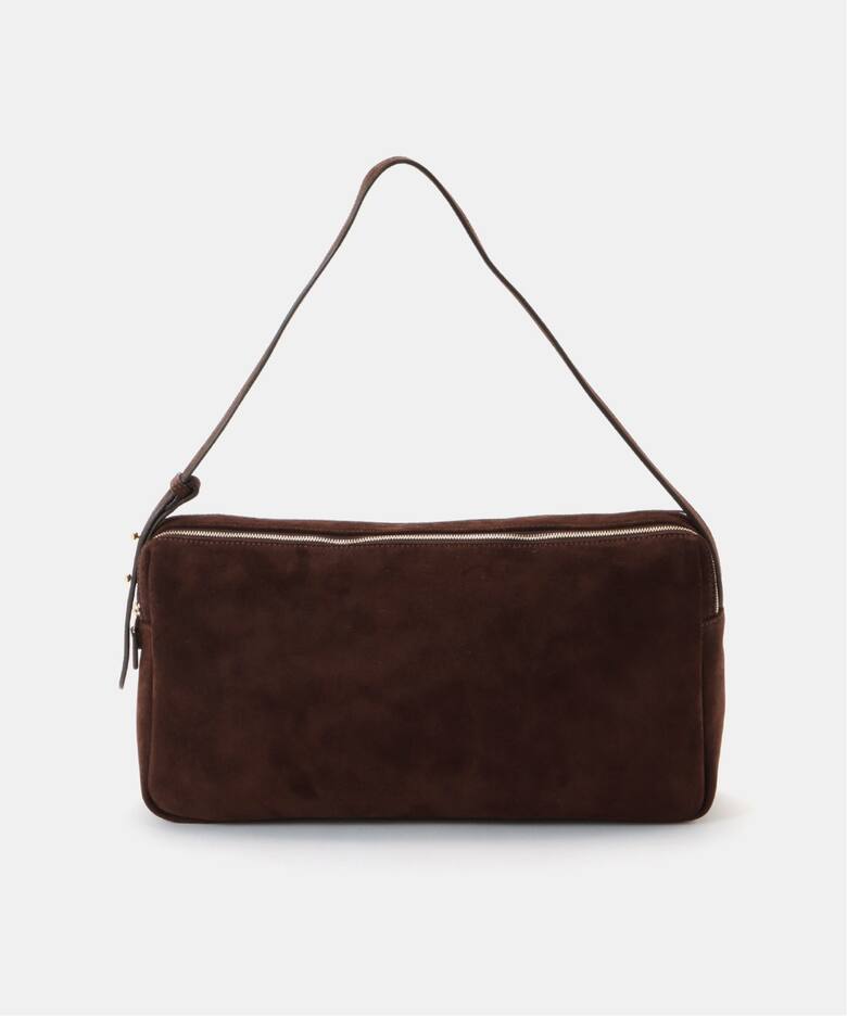 ELLEME/エレメ】Trousse Large Suede Browny（ボストンバッグ 