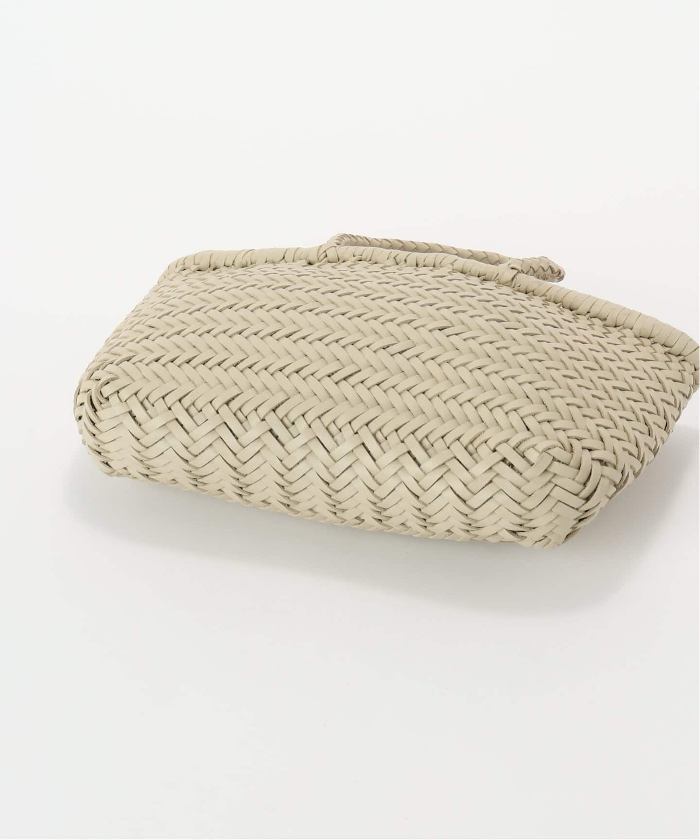 dragon かごバックMINI FLAT GORA TAN Dragon Diffusion - Mini Flat Gora Tan Woven Leather Bag