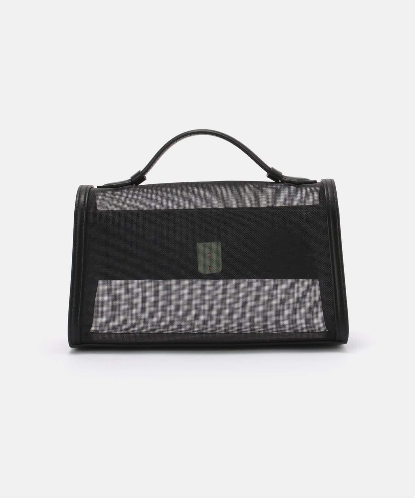 SAVETTE/サヴェット】MESHxLEATHER SYMMETRY POCHETTE（ハンドバッグ