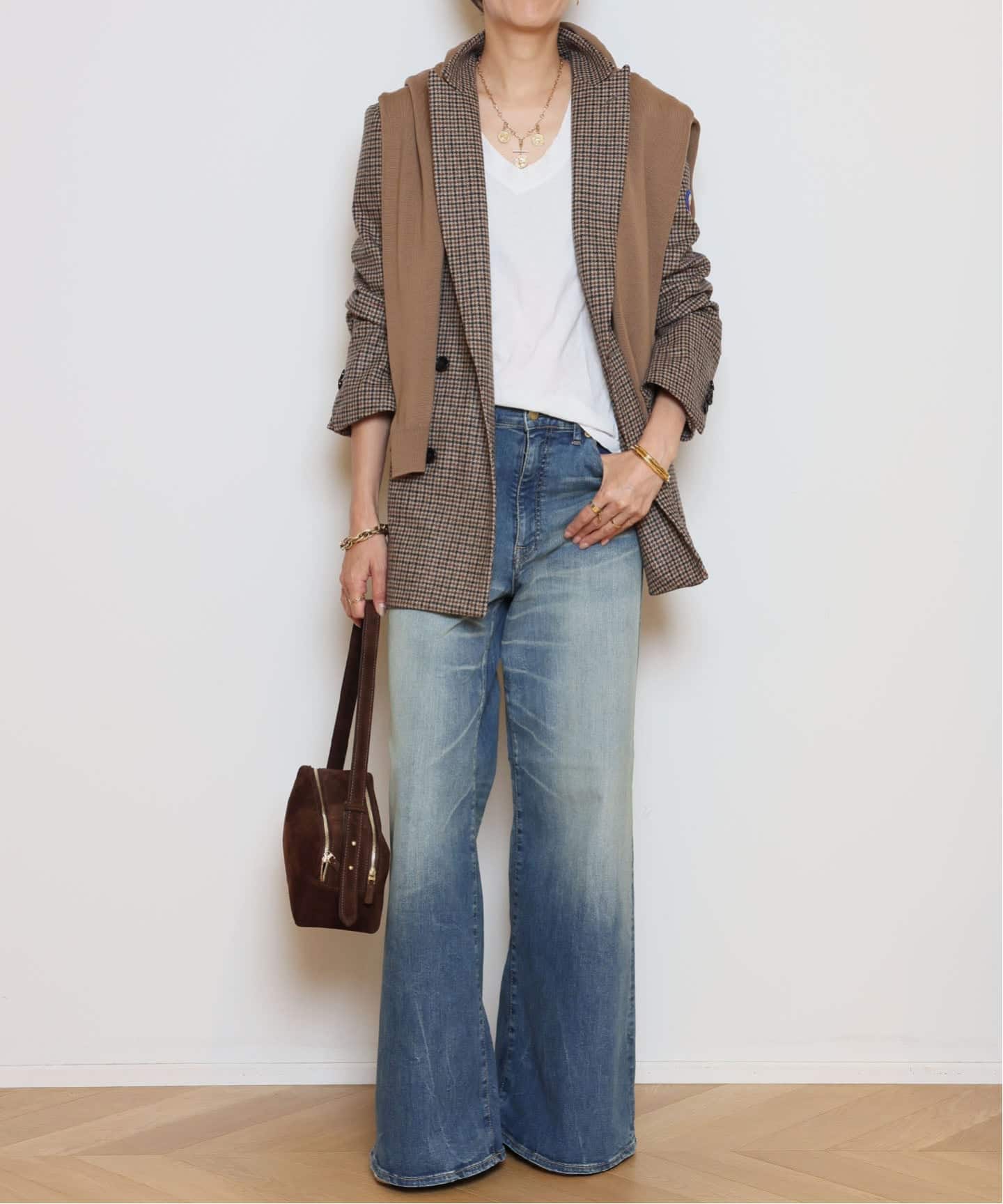 ★Deuxieme Classe【ELLEME/エレメ】バッグ★ ELLEME/エレメ】Trousse Large Suede Browny（ボストンバッグ