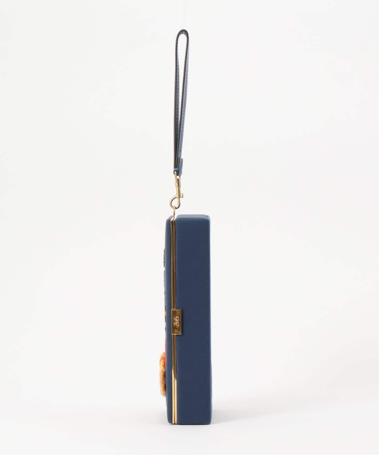 【アニヤハインドマーチ】ネイビークラッチバッグ ANYA HINDMARCH/アニヤ ハインドマーチ】IMPERIAL DAY CLUTCHバッグ