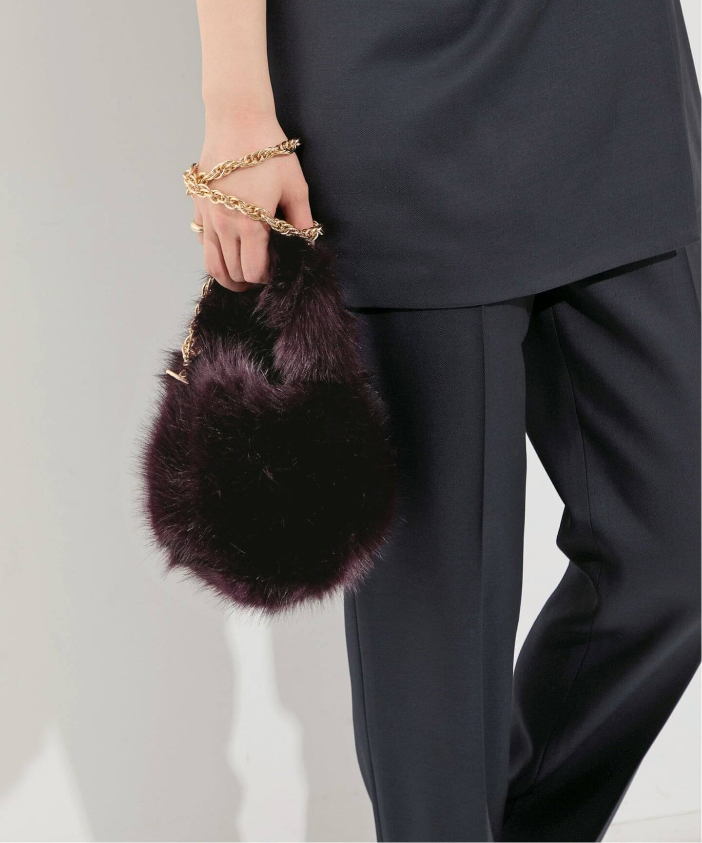 A POINT/アーポワン】 MINI La Faux Fur Bag（ハンドバッグ）｜L 