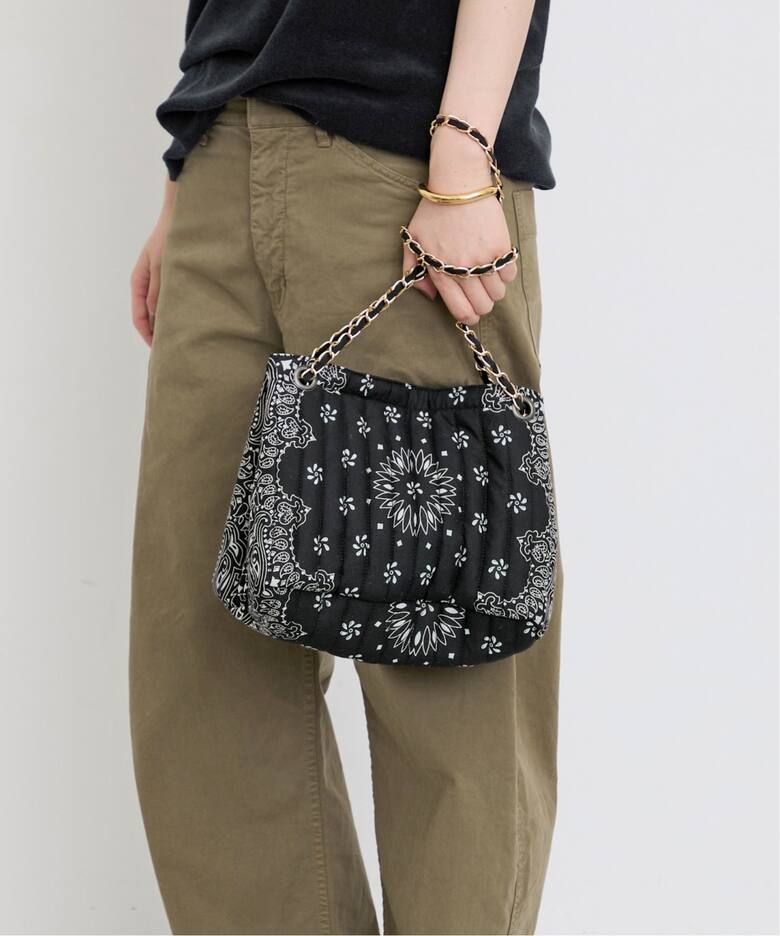 MALUS/マリュス】 Bandana quilting shoulder bag（トートバッグ）｜L 
