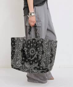 MALUS/マリュス】 Bandana quilting big tote（トートバッグ）｜L 