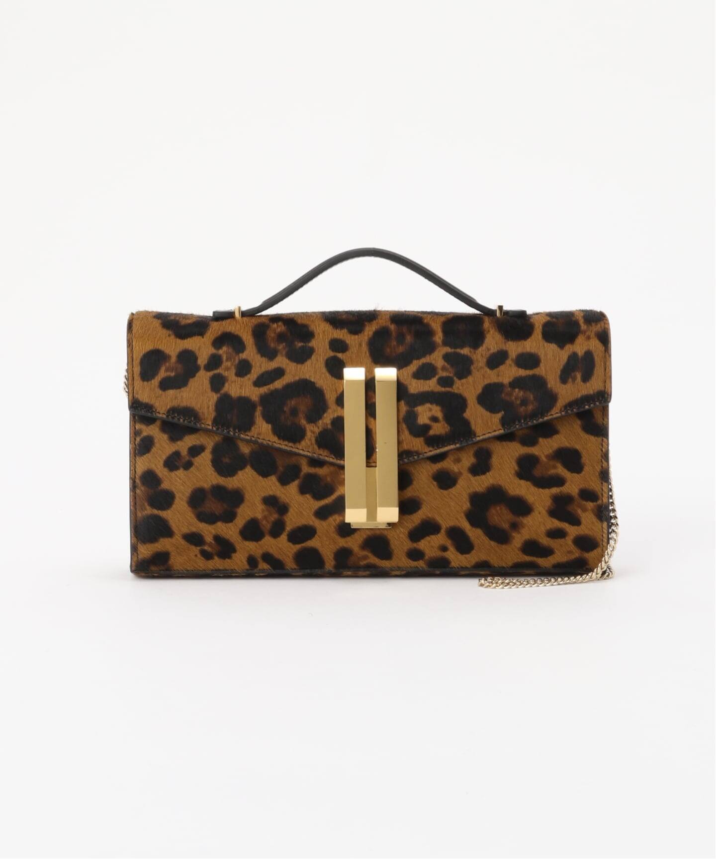 DEMELLIER LONDON/デメリエー ロンドン】 LEOPARD CLUTCH BAG