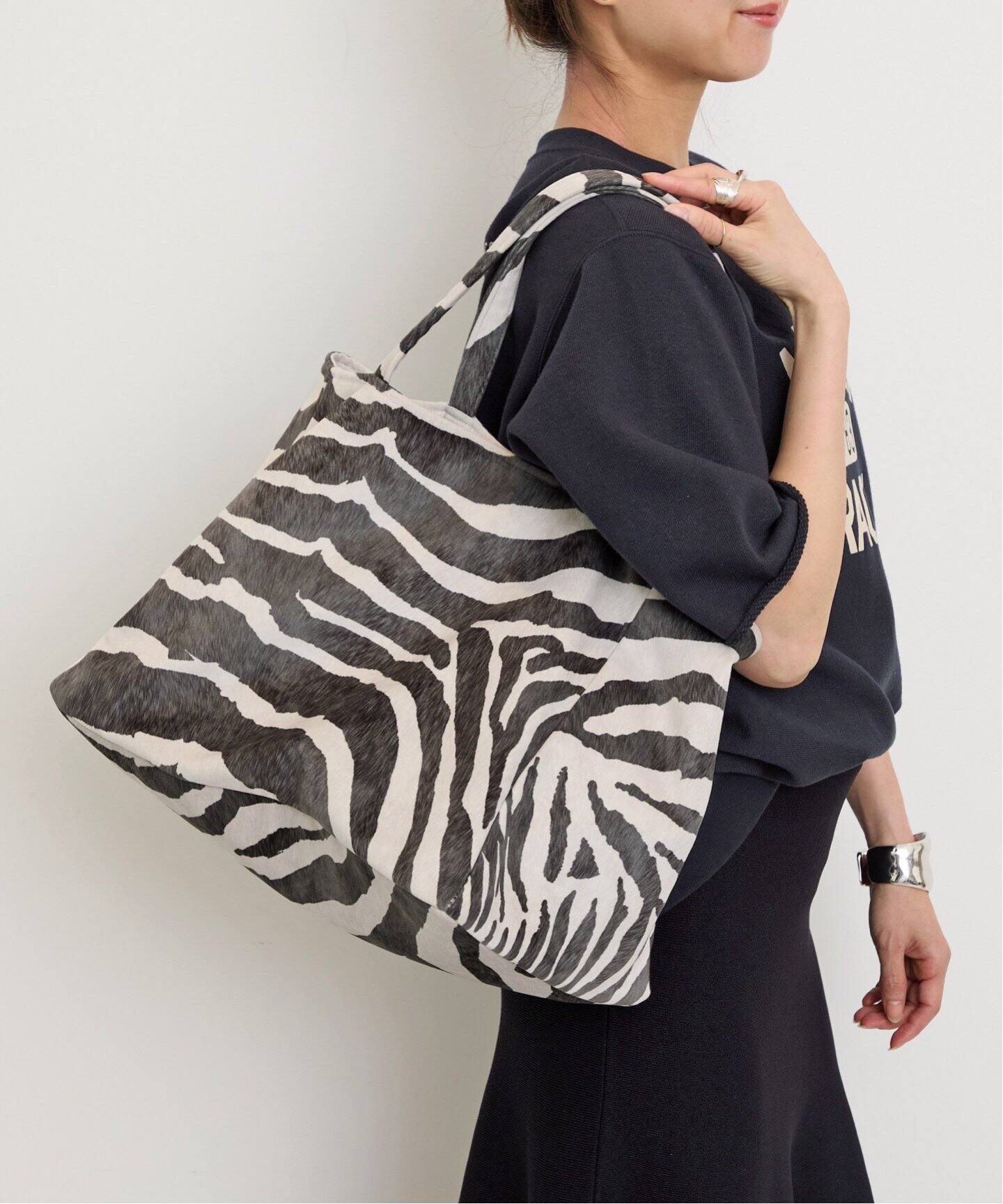 BAZAR ATELIER SABLON/バザール アトリエ サブロン】 ZEBRA TOTE BAG 