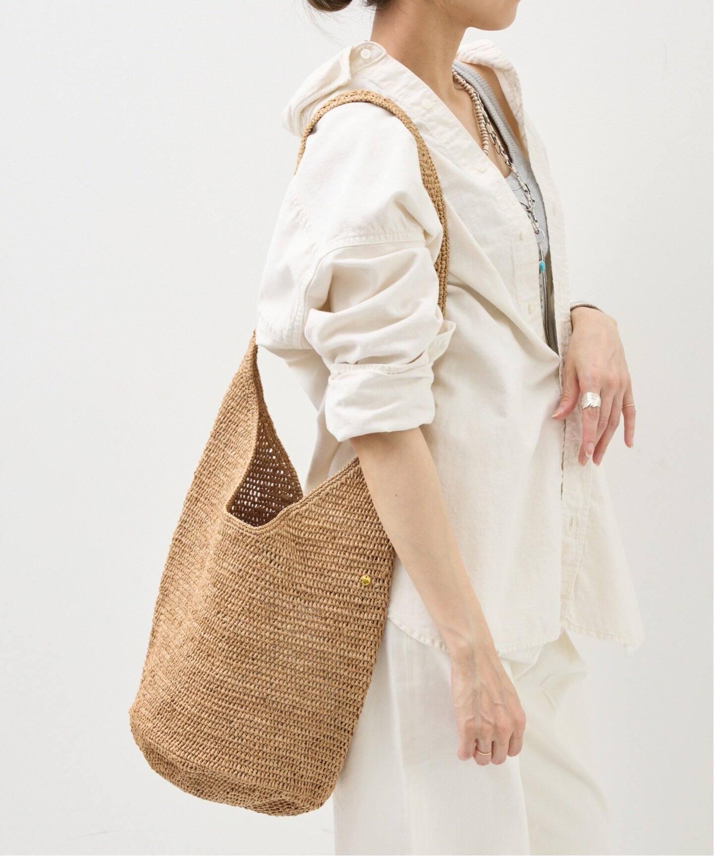 SUN AND GREEN/サン アンド グリーン】 BAG SMALL（かごバッグ）｜L 