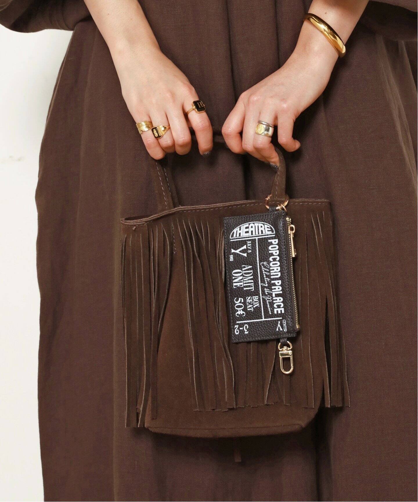 MARLON/マーロン】Suede fringe BAG（ハンドバッグ）｜AP STUDIO