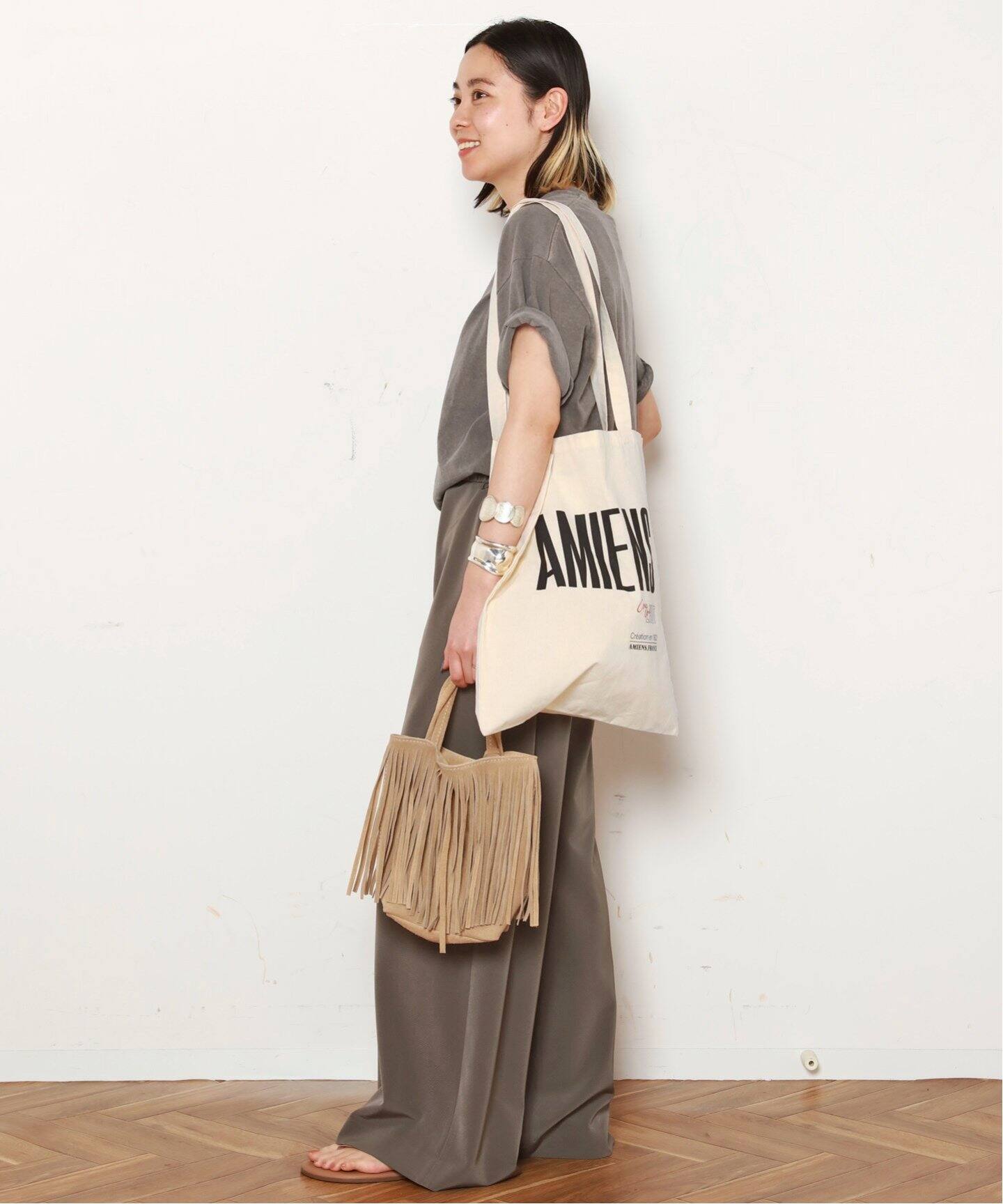La Hutte/ラ ユット】AMIENS Logo tote bag（トートバッグ）｜AP 