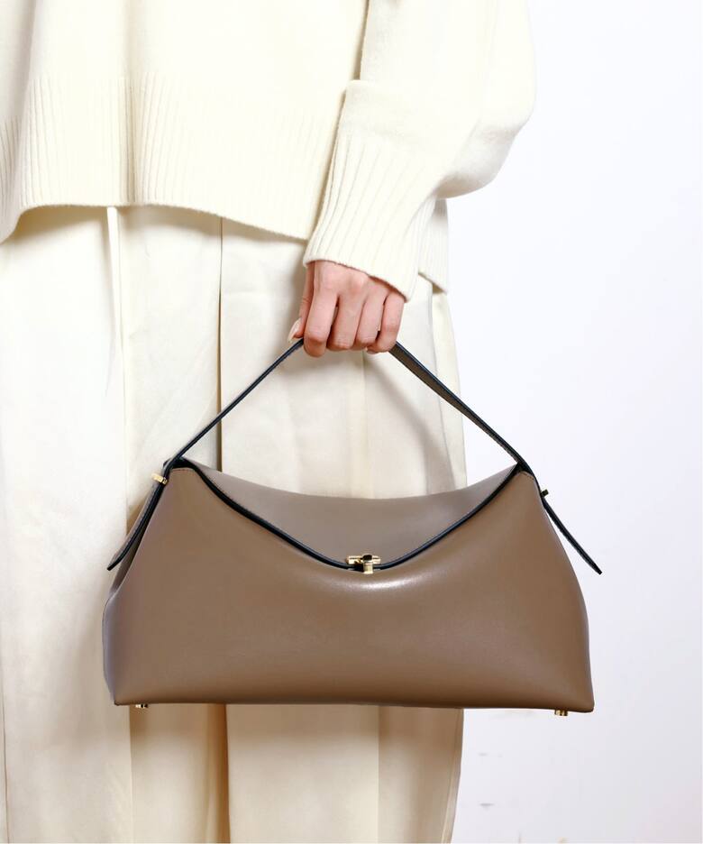 TOTEME/トーテム】T-LOCK LEATHER TOP HANDLE（ハンドバッグ）｜AP 