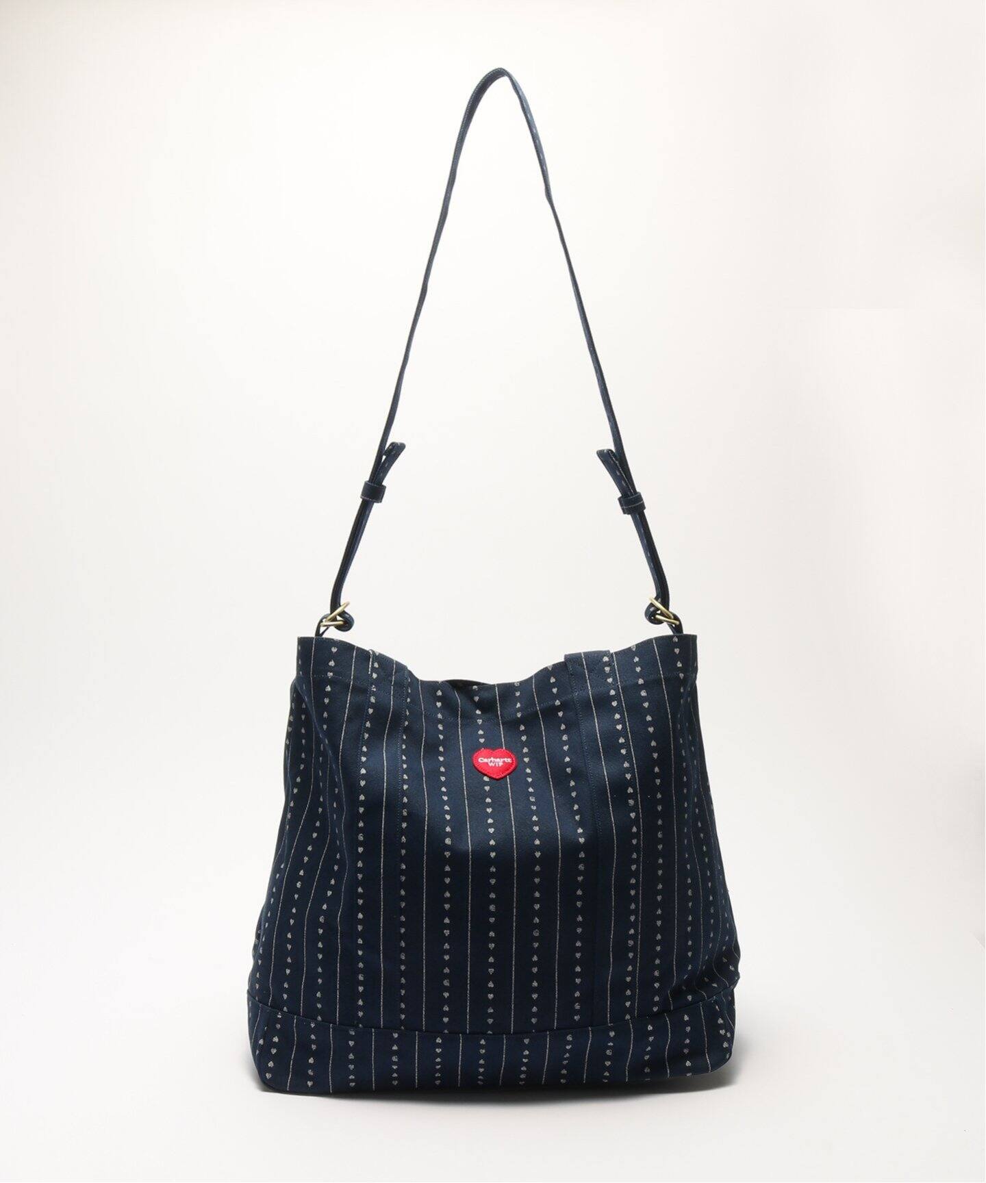 【CARHARTT】WIP Drewe Tote BIG ショッピングバッグ Carhartt WIP Drewe Tote | Ink / Natural Heart C Pinstripe