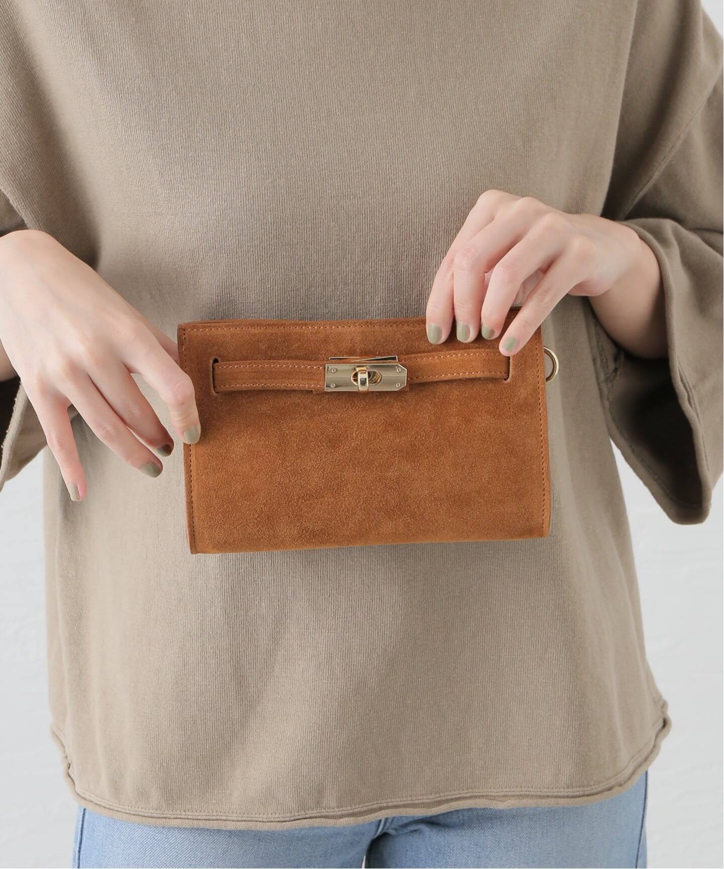 AULENTTI/オウレンティ スウェード2WAYショルダーバッグ（ショルダー